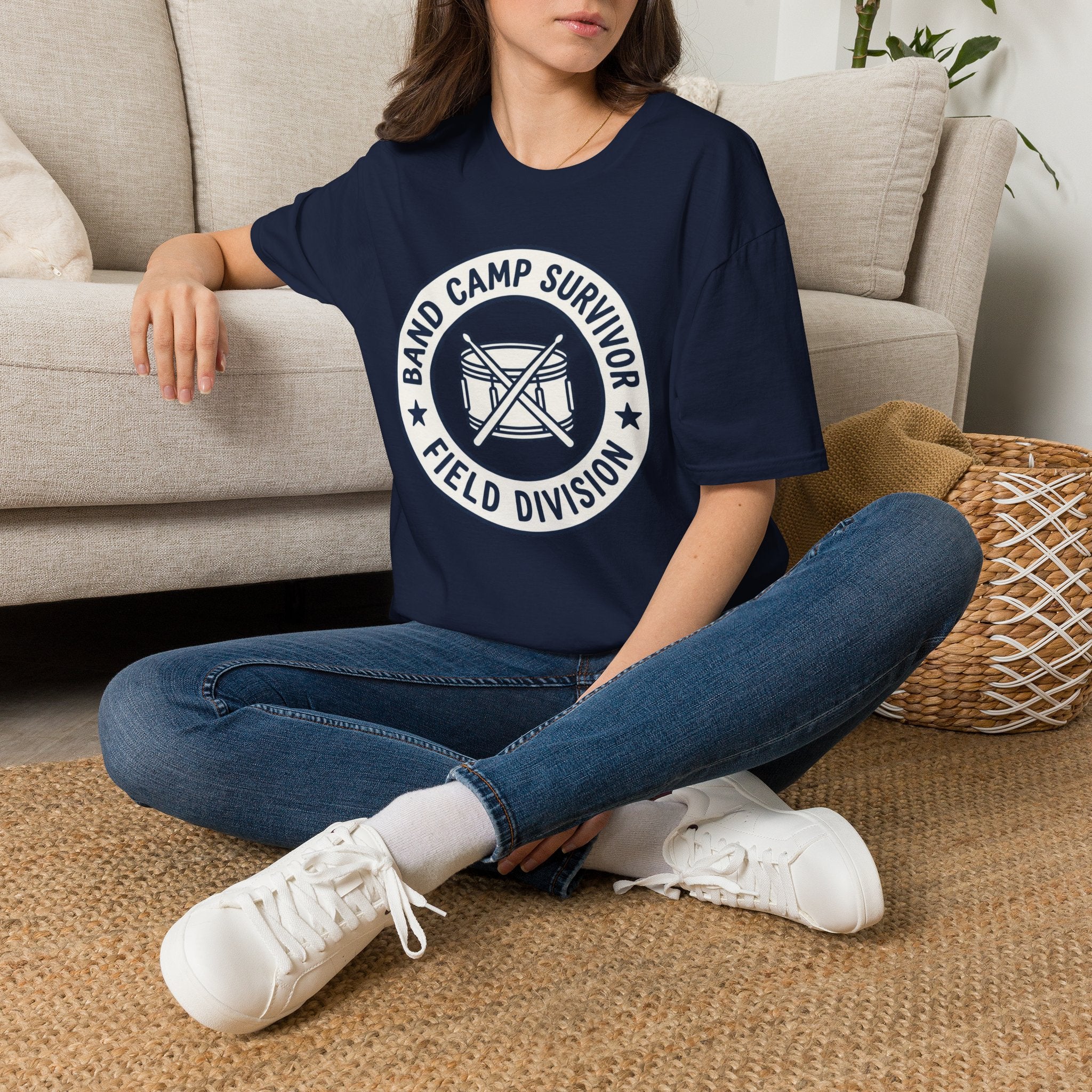 Band Camp Survivor Field Division with Snare Drum T-shirt