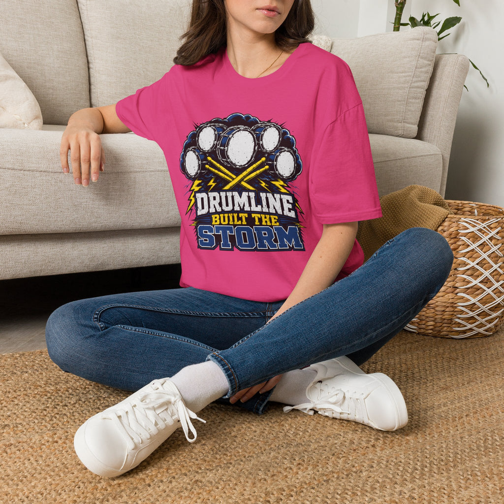 Drumline Built the Storm T-Shirt — Drum Corps Marching Band Tee