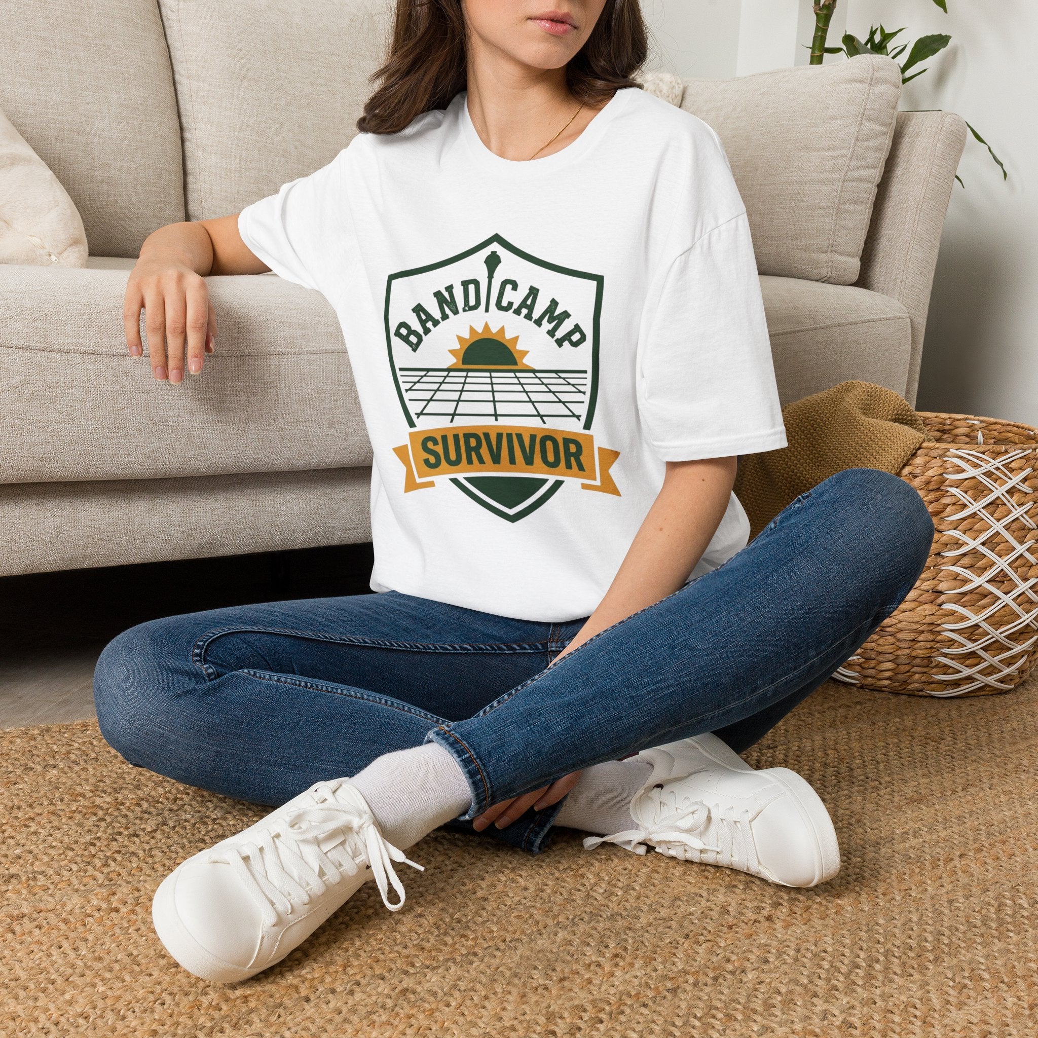 Band Camp Survivor Sunshine Badge T-shirt
