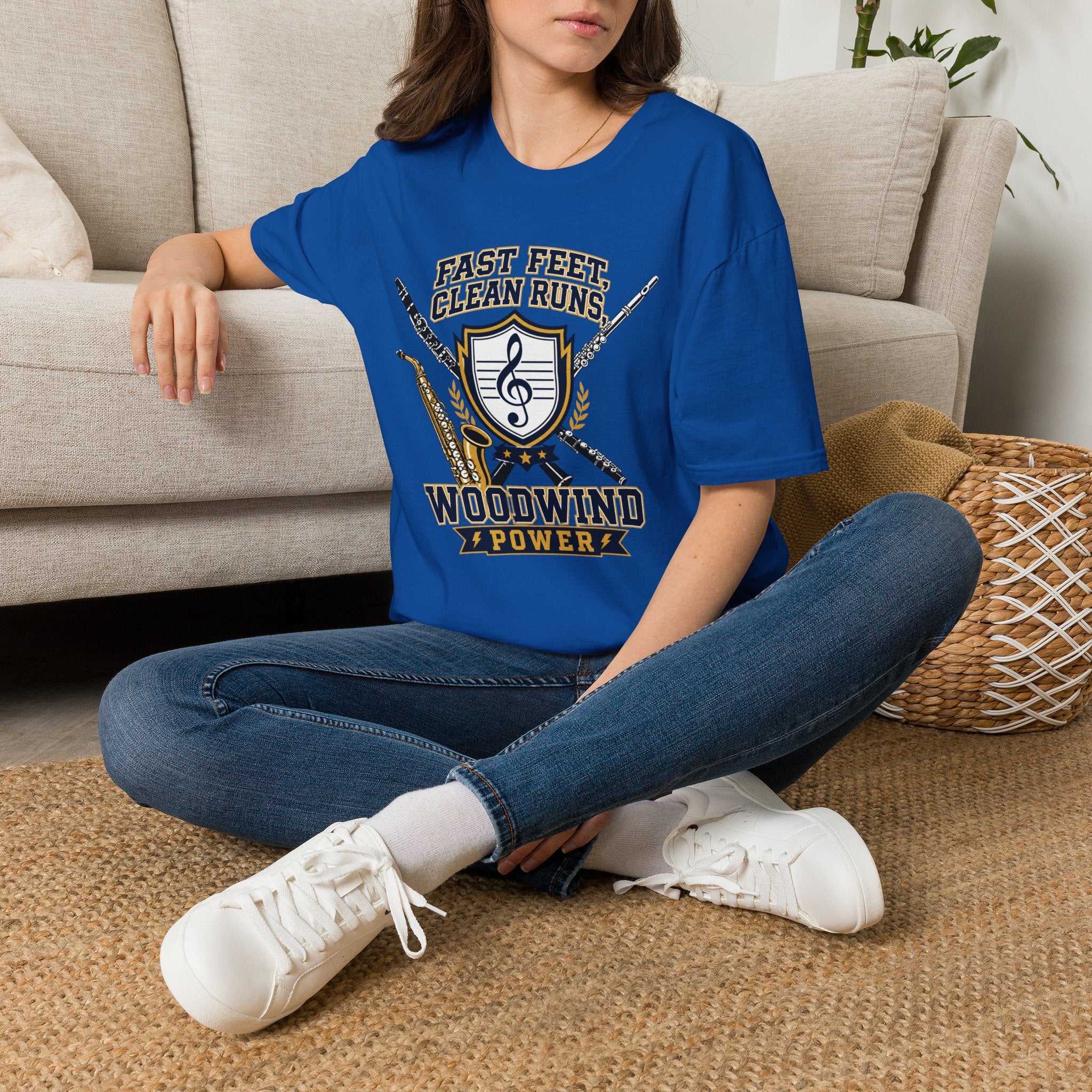 Woodwind Instrument T-Shirt — "Fast Feet, Clean Runs" Band Music Tee