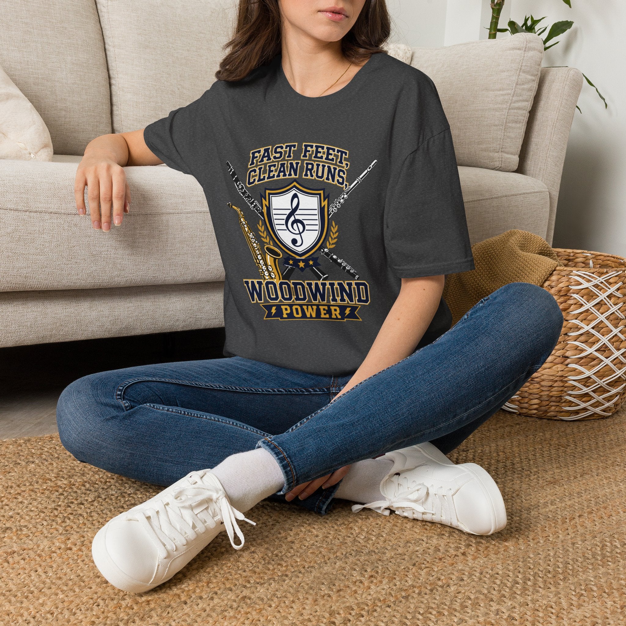 Fast Feet Clean Runs Woodwind Power T-shirt