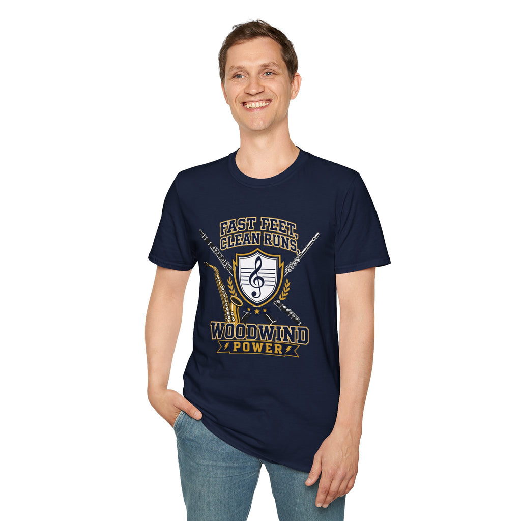 Fast Feet Clean Runs Woodwind Power T-shirt