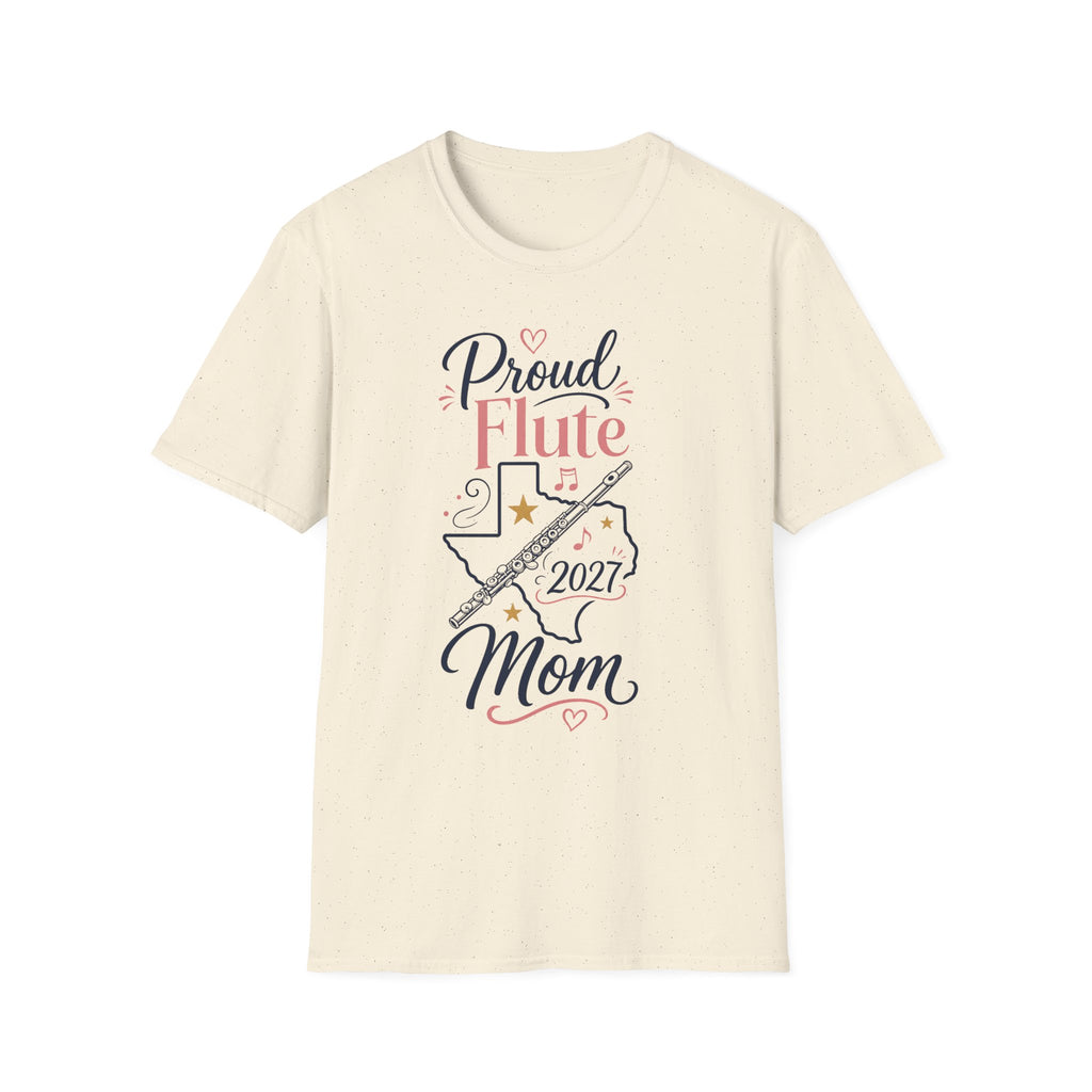 Proud Flute Mom Pink Texas T-shirt