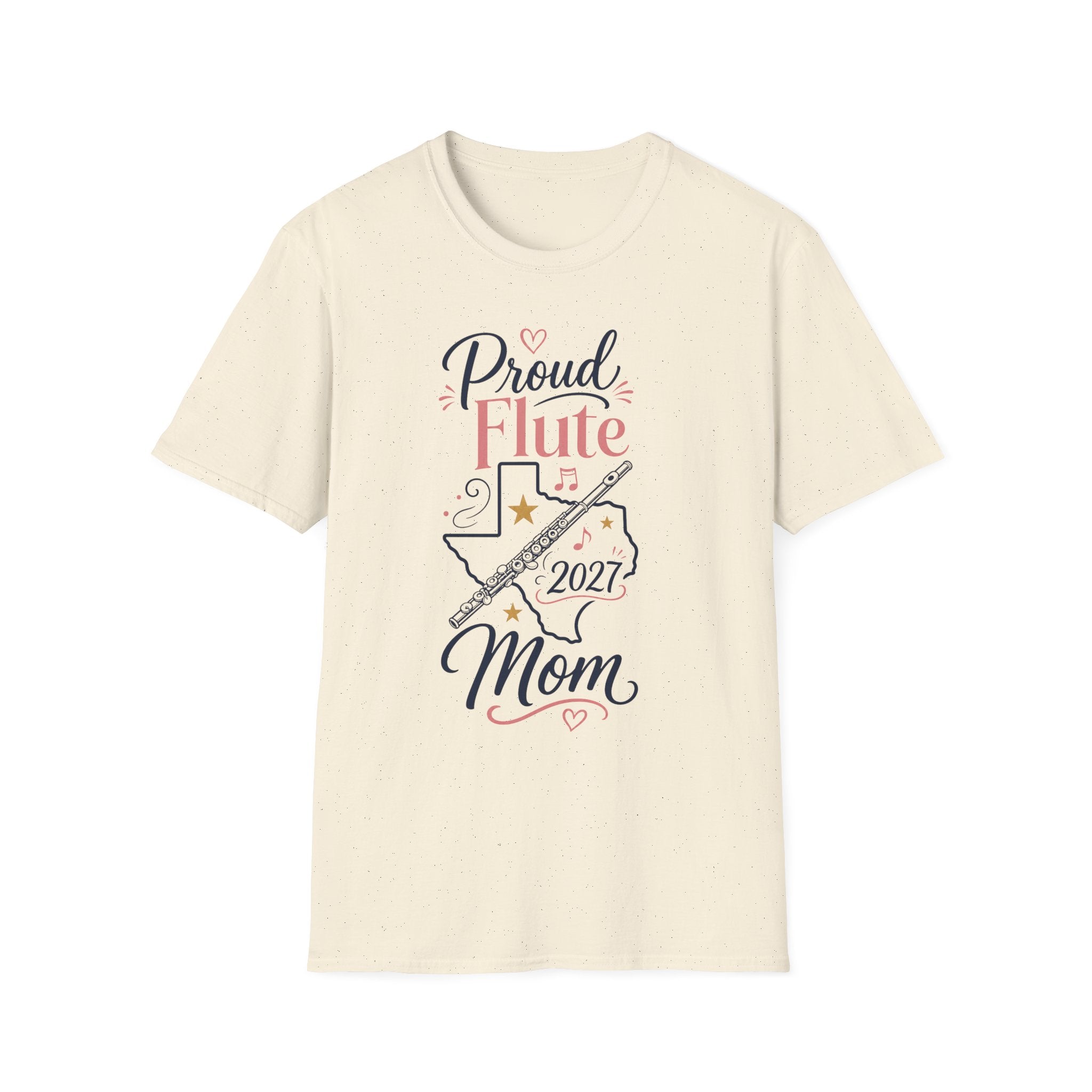 Proud Flute Mom Pink Texas T-shirt