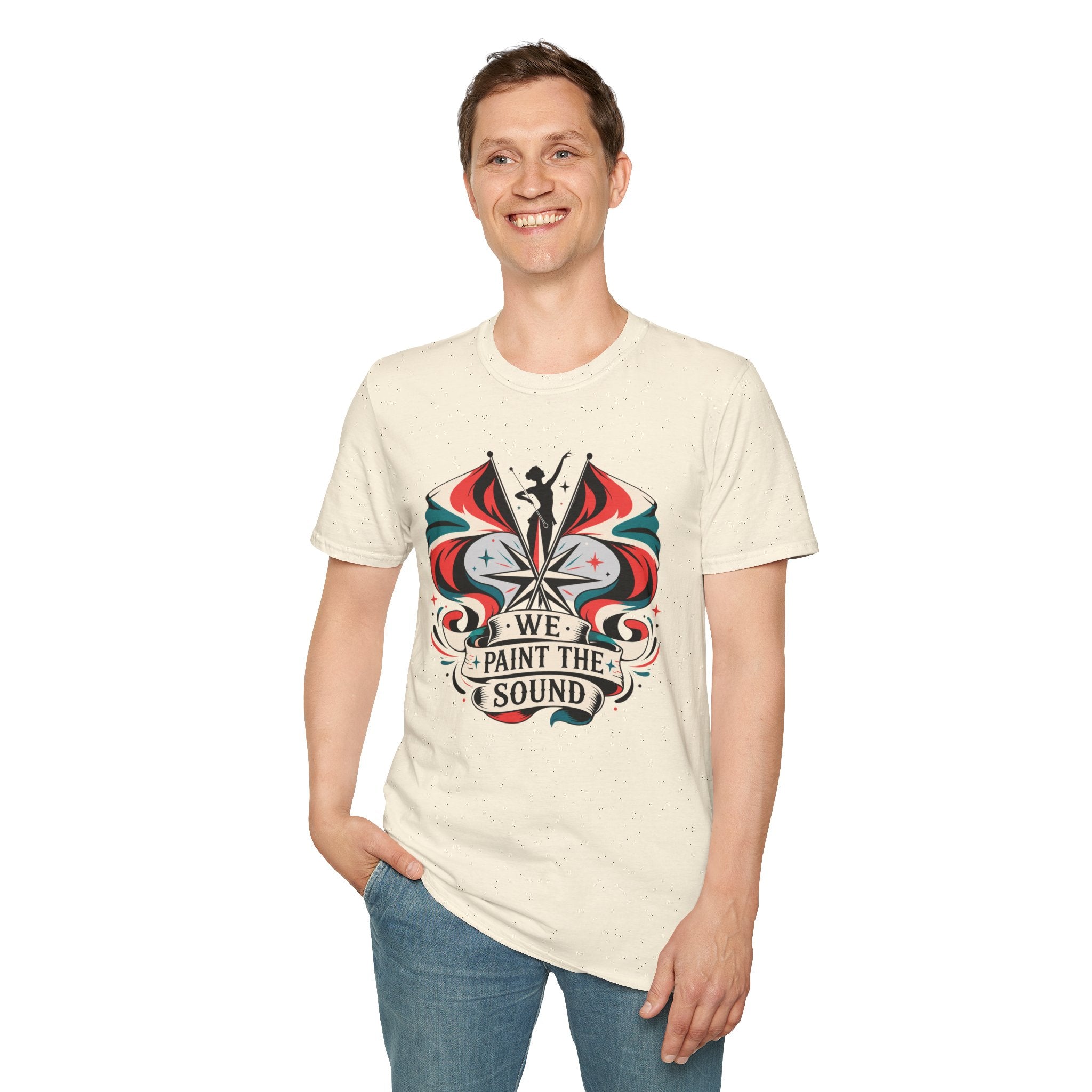 We Paint the Town Color Guard Retro Colors T-shirt