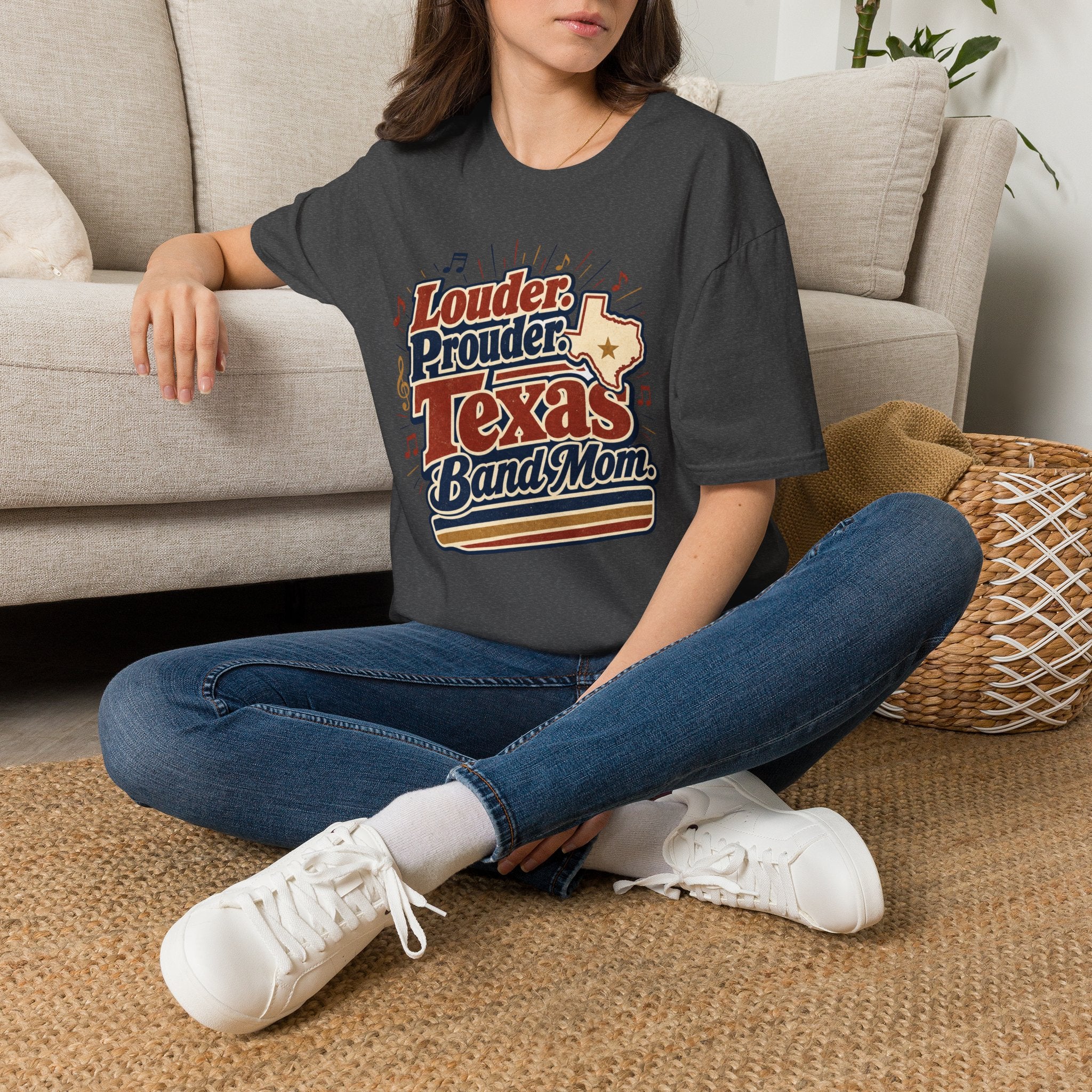 Louder Prouder Texas Band Mom T-shirt