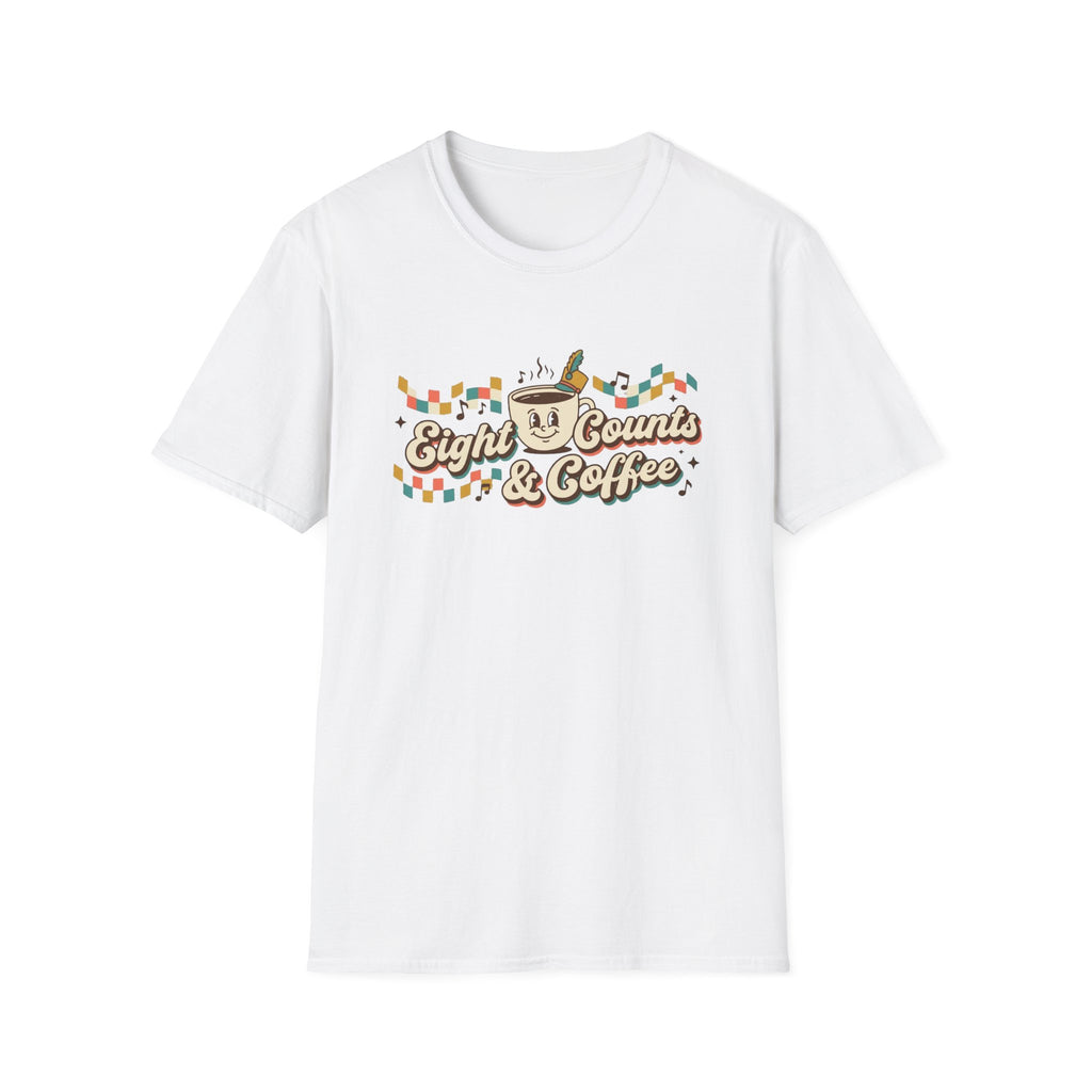 8 Counts and Coffee Retro T-shirt