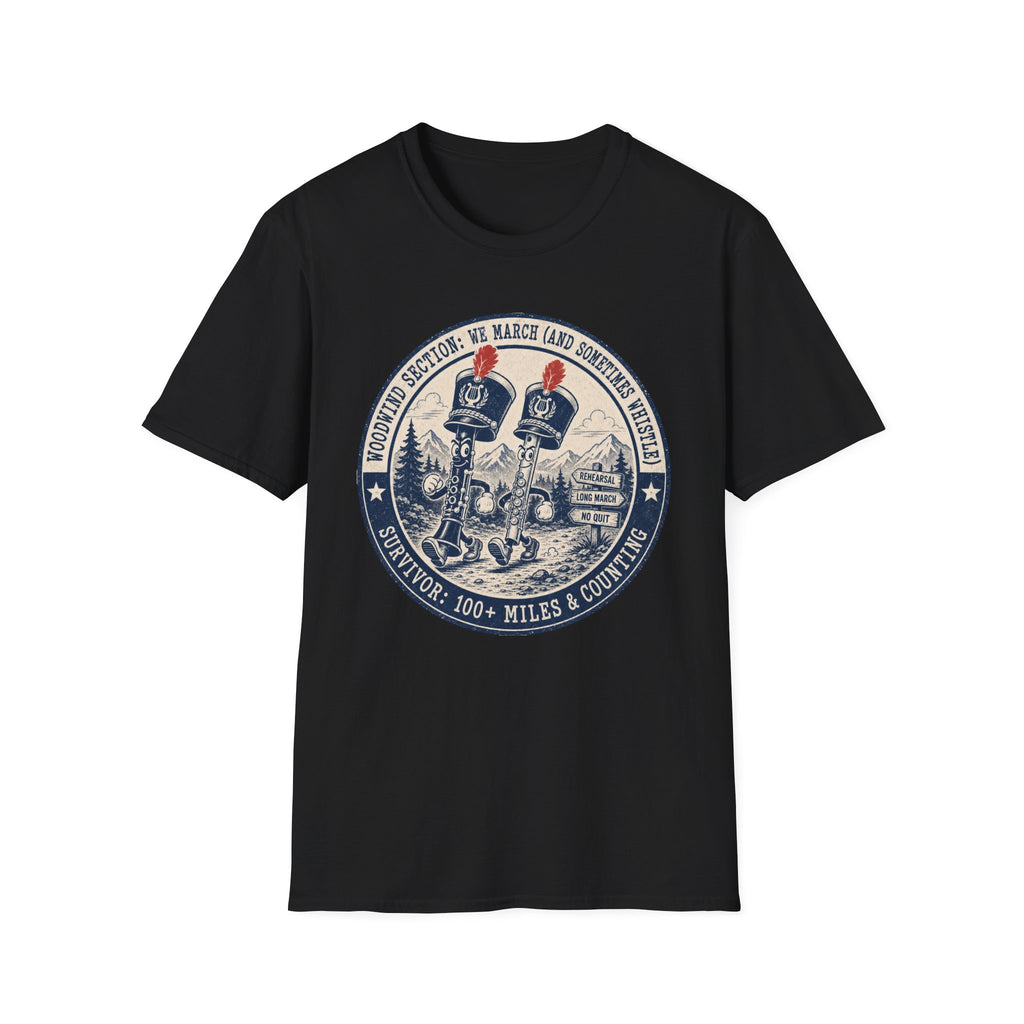 Woodwind Section: We March and Sometimes Whistle T-shirt