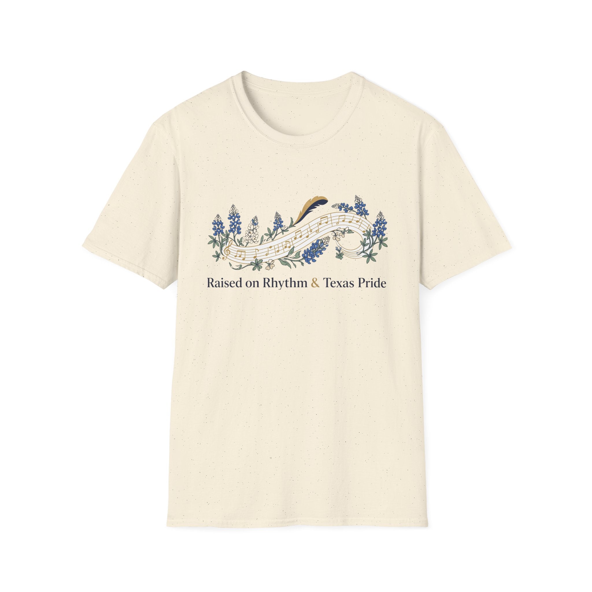 Raised on Rhythm and Texas Pride Bluebonnets T-shirt