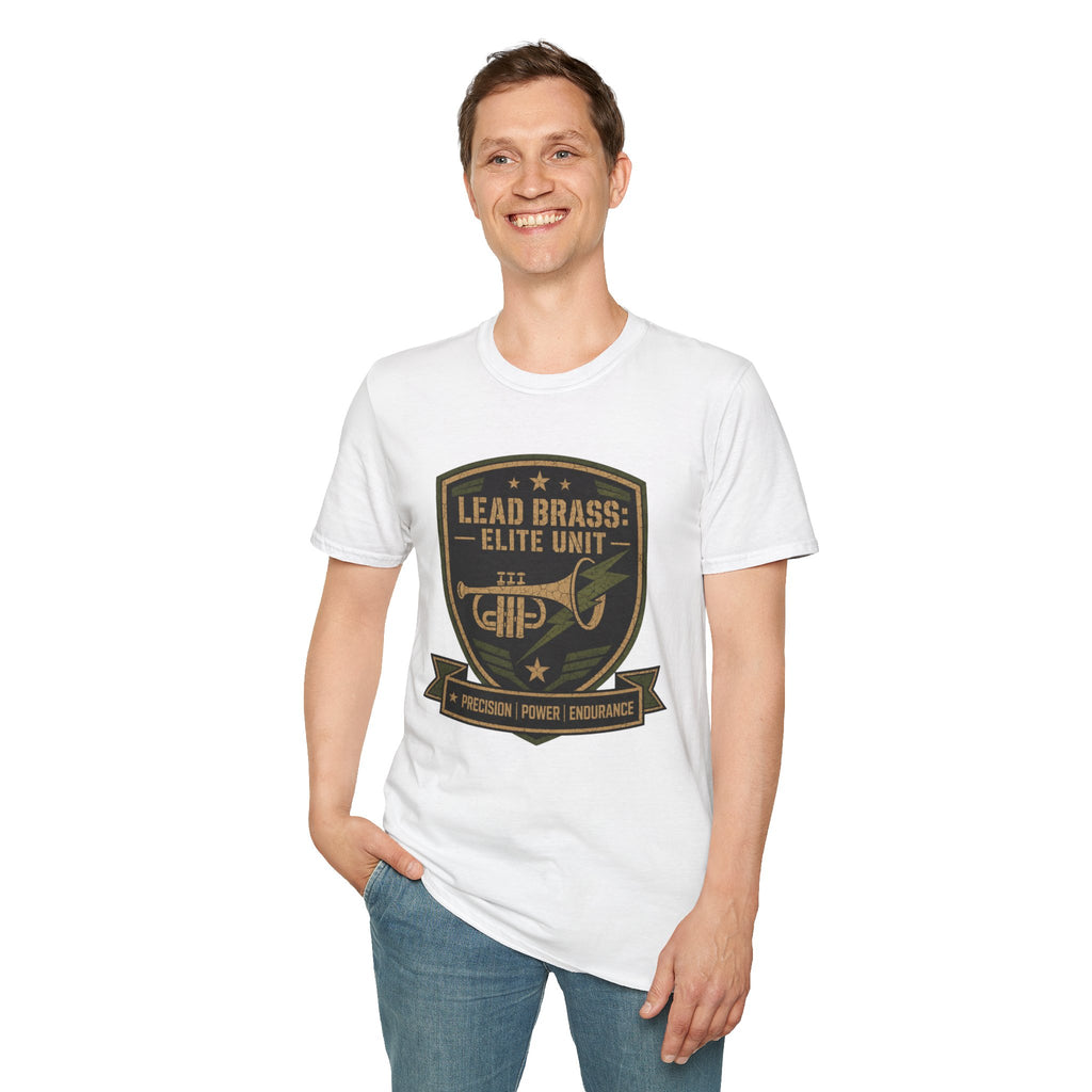 Lead Brass: Elite Unit Black Background T-shirt