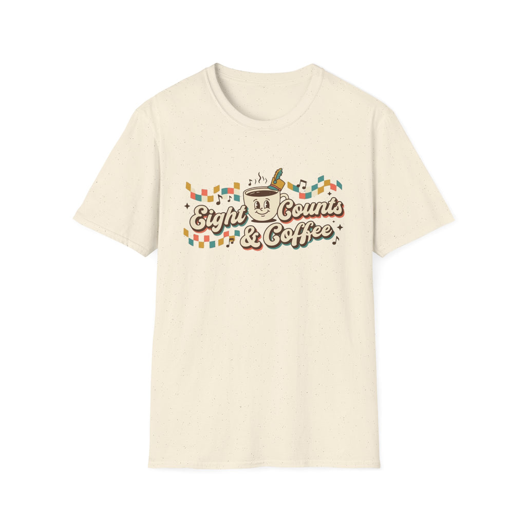 8 Counts and Coffee Retro T-shirt
