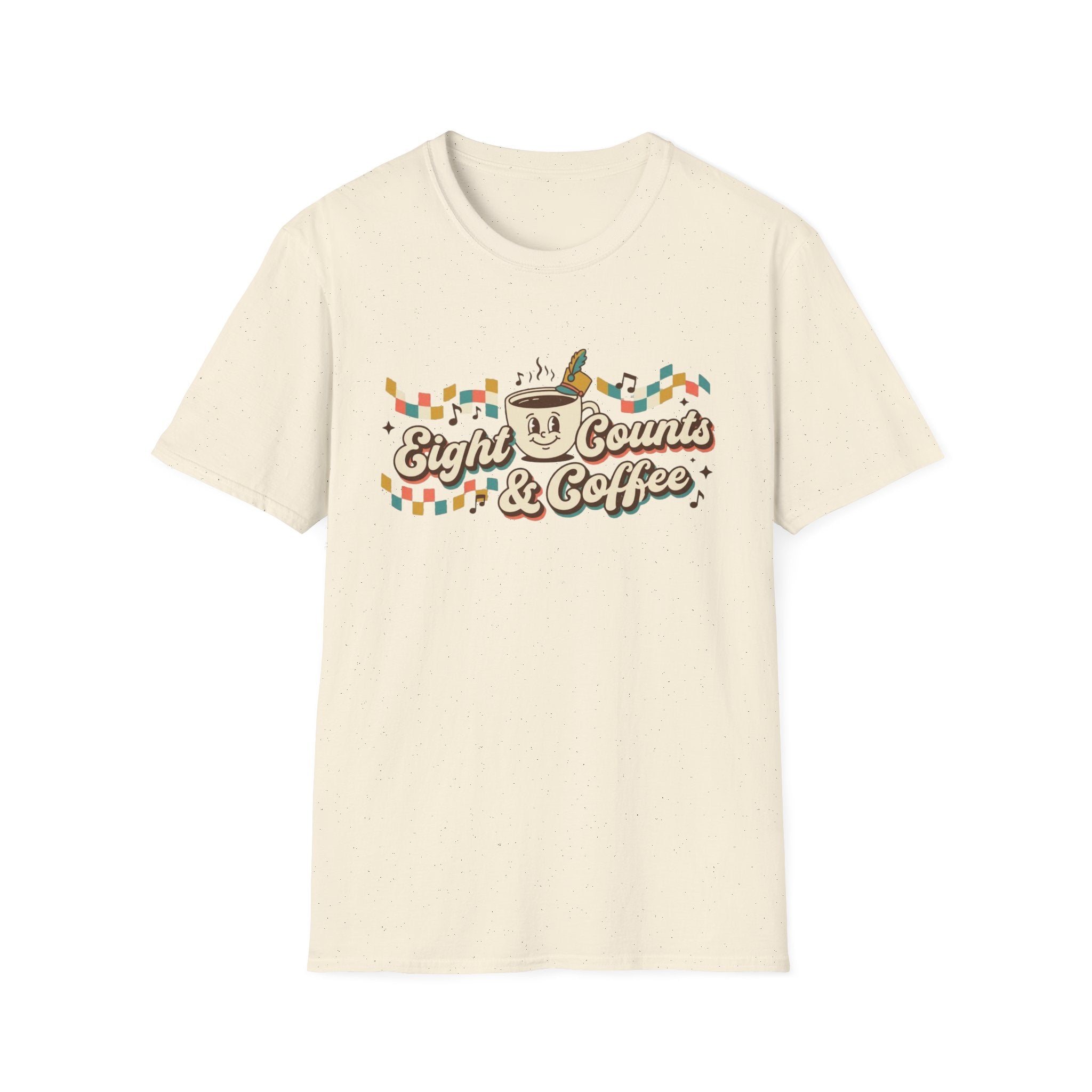 8 Counts and Coffee Retro T-shirt