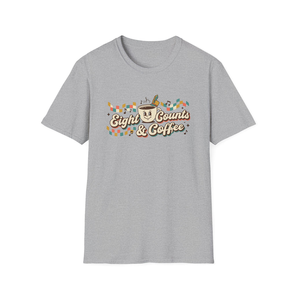 8 Counts and Coffee Retro T-shirt