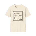 Sunburn Drill Sheets Survived Checklist T-shirt