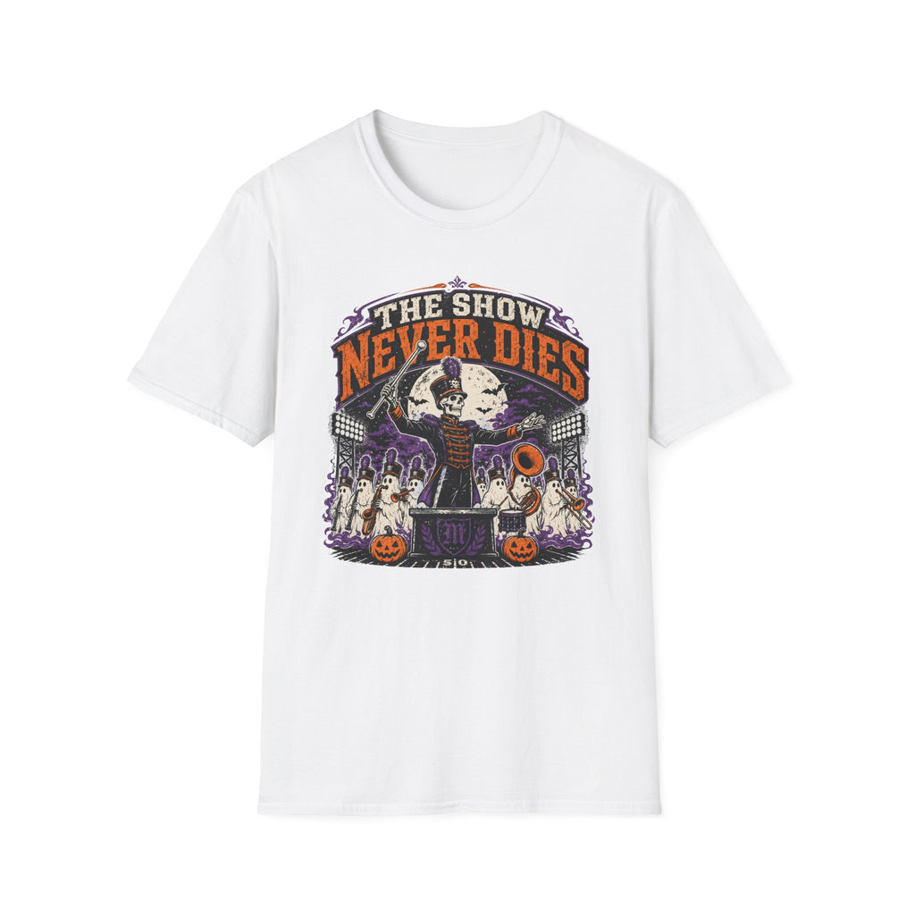 The Show Never Dies Skeleton Ghost Band T-shirt
