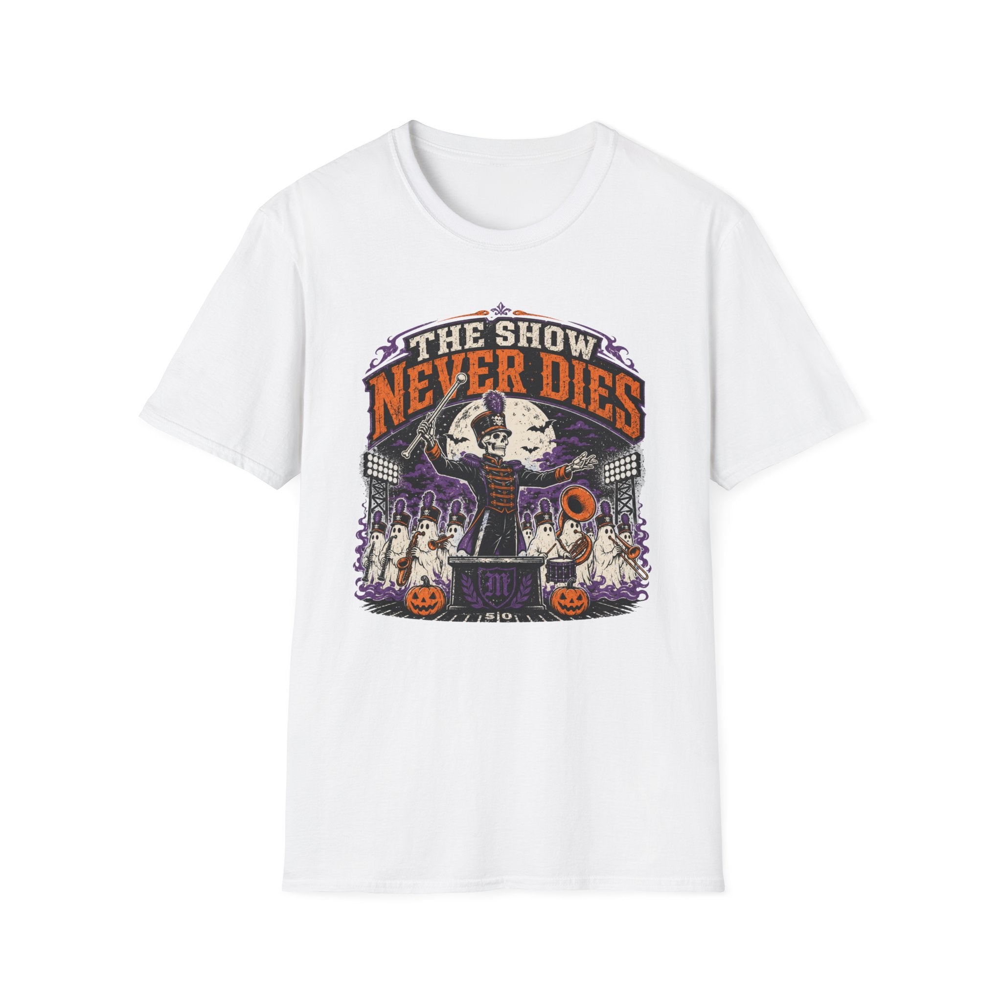 The Show Never Dies Skeleton Ghost Band T-shirt