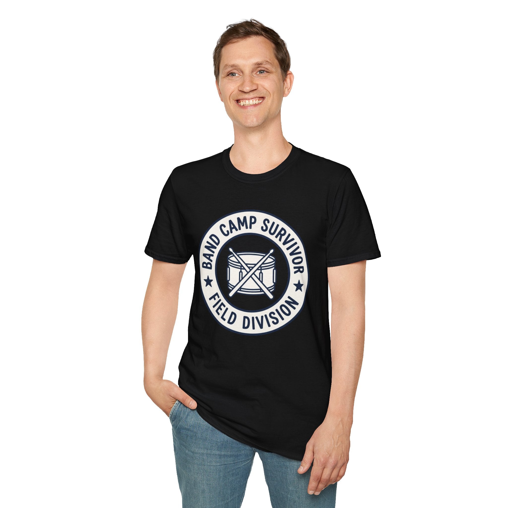 Band Camp Survivor Field Division with Snare Drum T-shirt