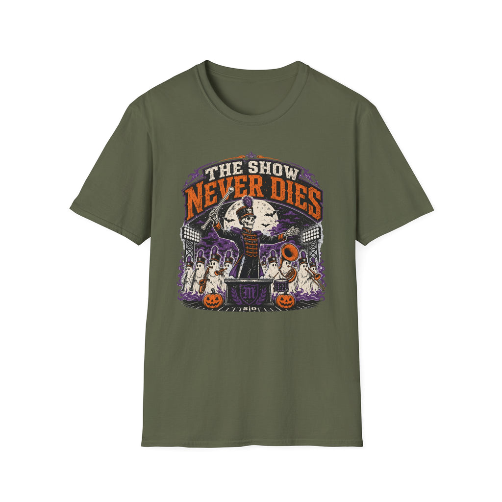 The Show Never Dies Skeleton Ghost Band T-shirt
