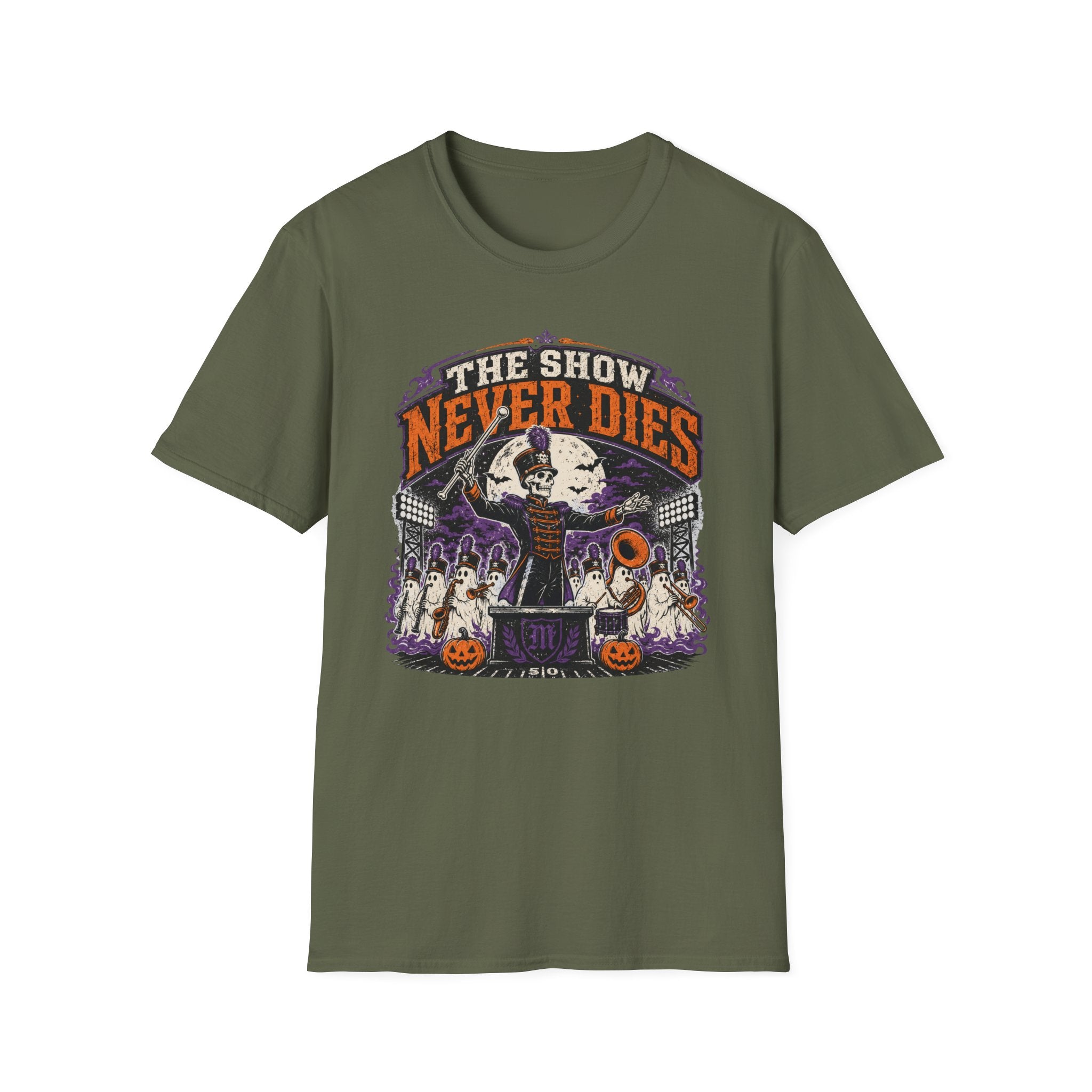 The Show Never Dies Skeleton Ghost Band T-shirt