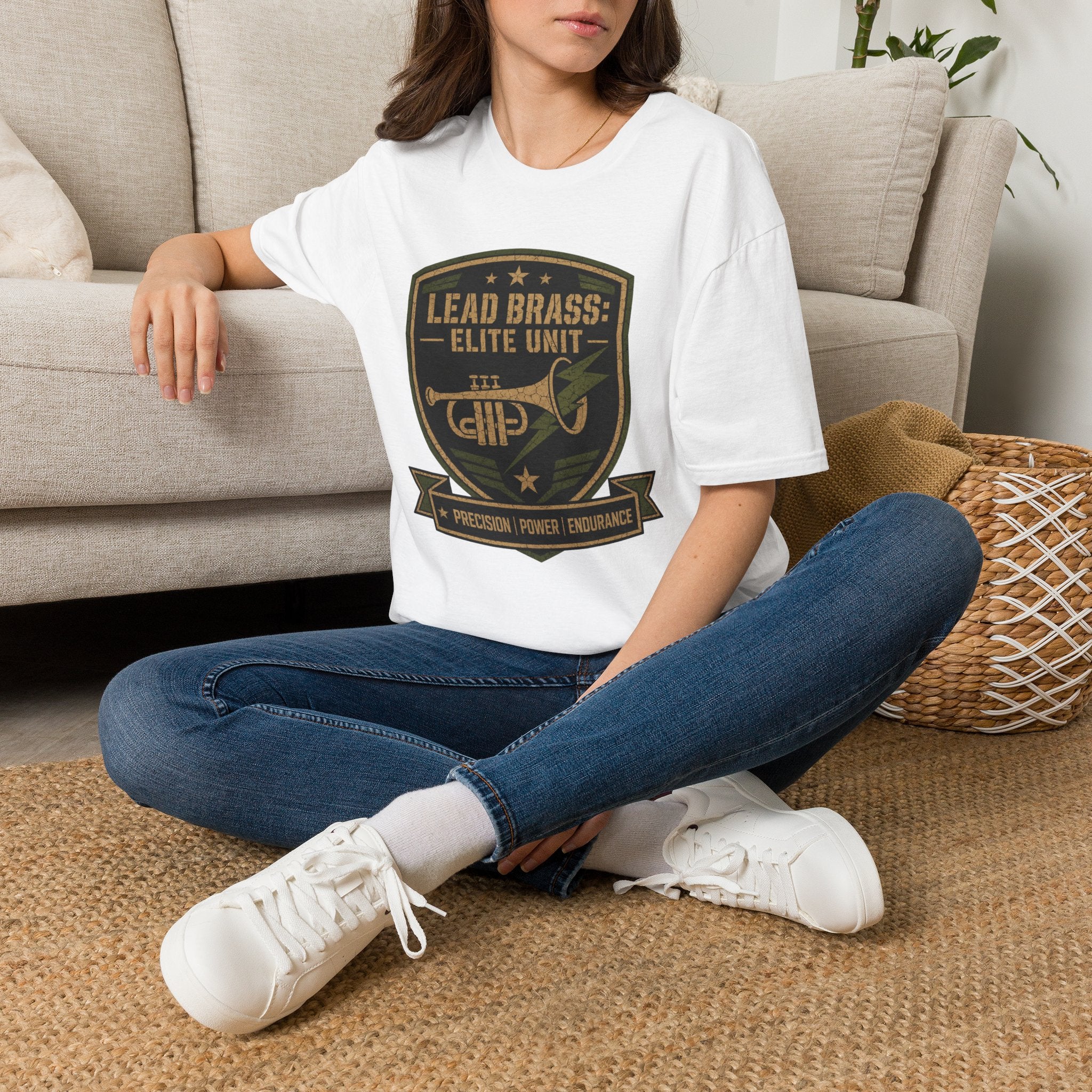 Lead Brass: Elite Unit Black Background T-shirt