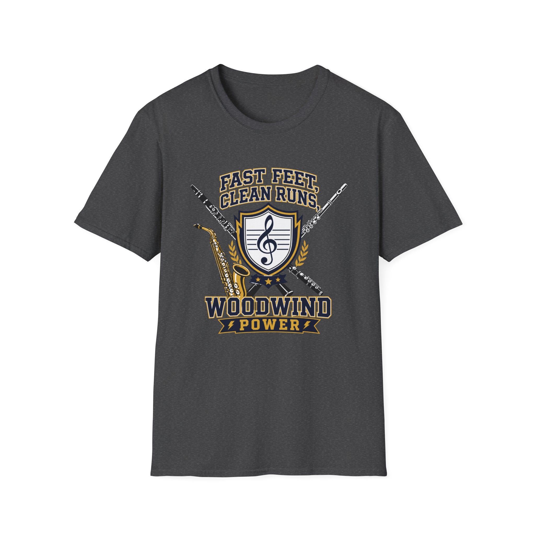 Fast Feet Clean Runs Woodwind Power T-shirt