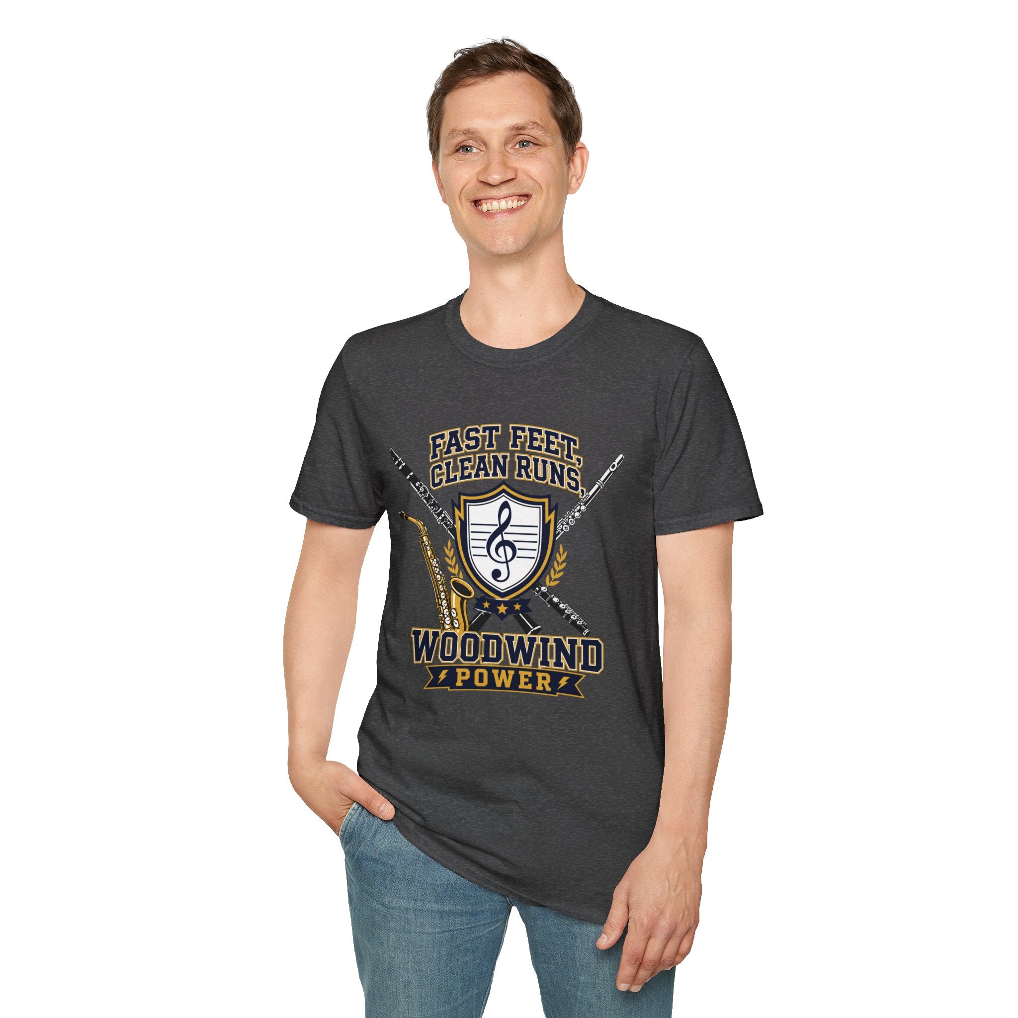 Fast Feet Clean Runs Woodwind Power T-shirt