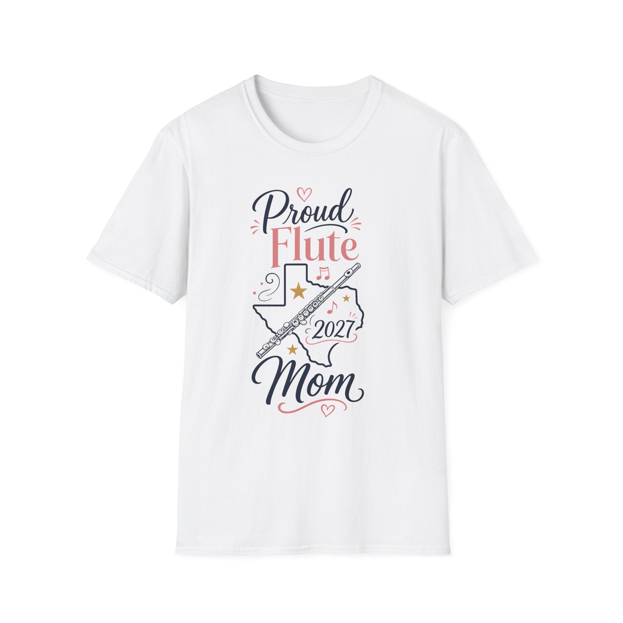 Proud Flute Mom Pink Texas T-shirt