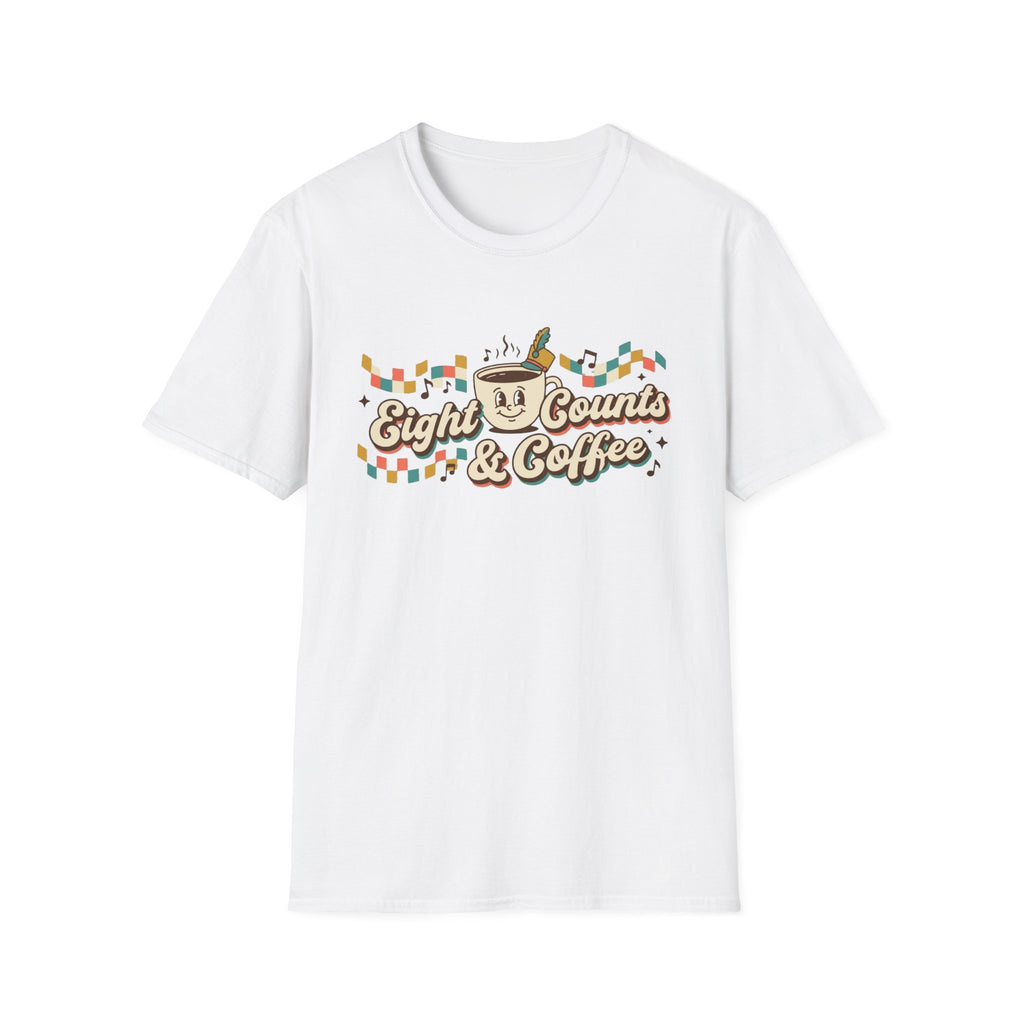 8 Counts and Coffee Retro T-shirt