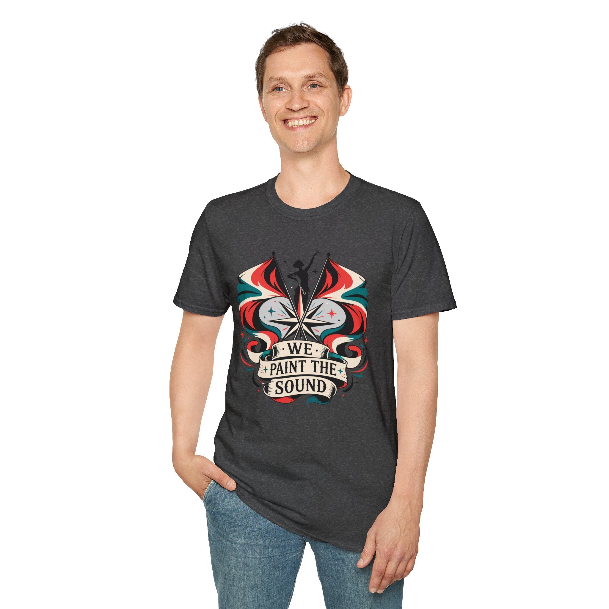 We Paint the Town Color Guard Retro Colors T-shirt