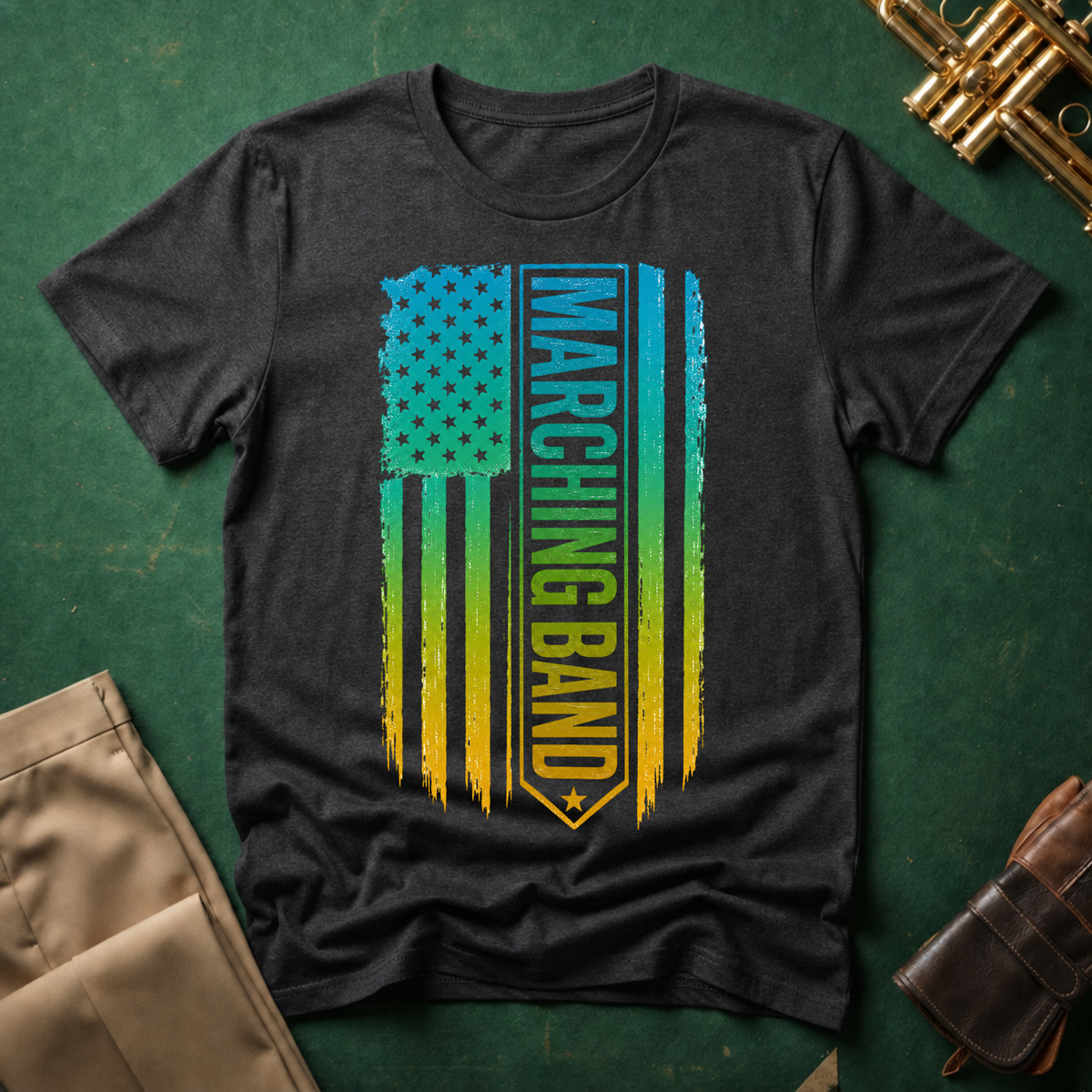 Marching Band American Flag T-shirt