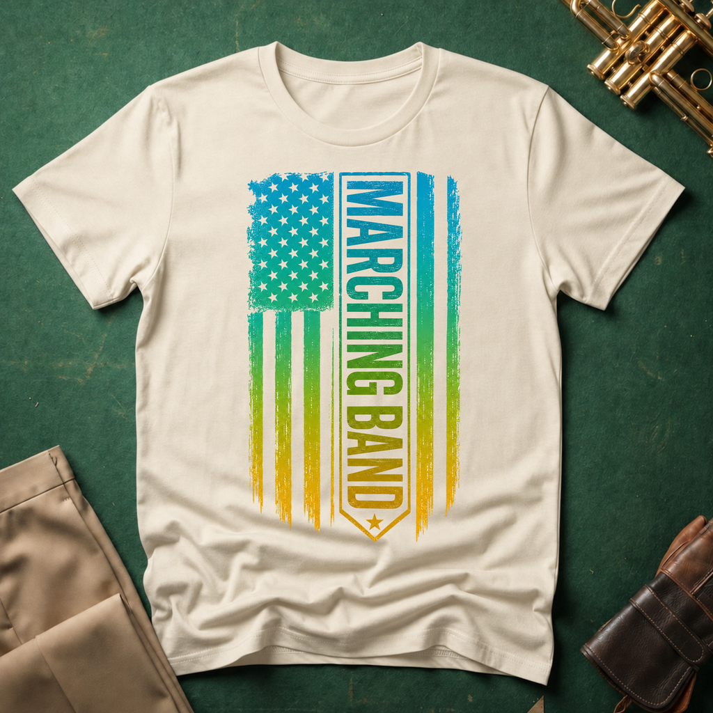 Marching Band American Flag T-shirt