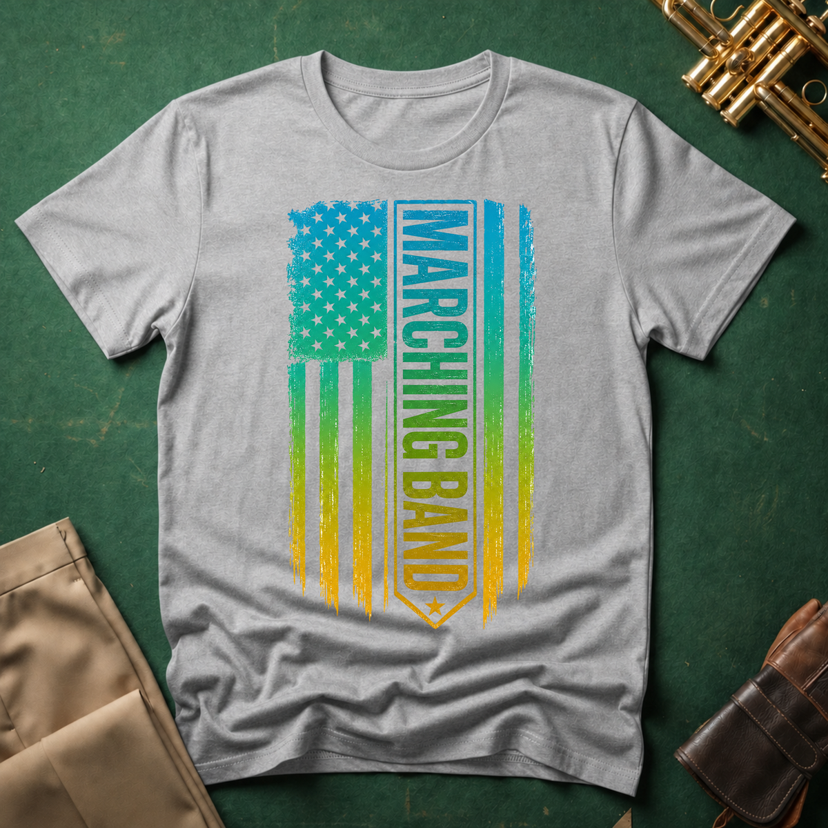 Marching Band American Flag T-shirt