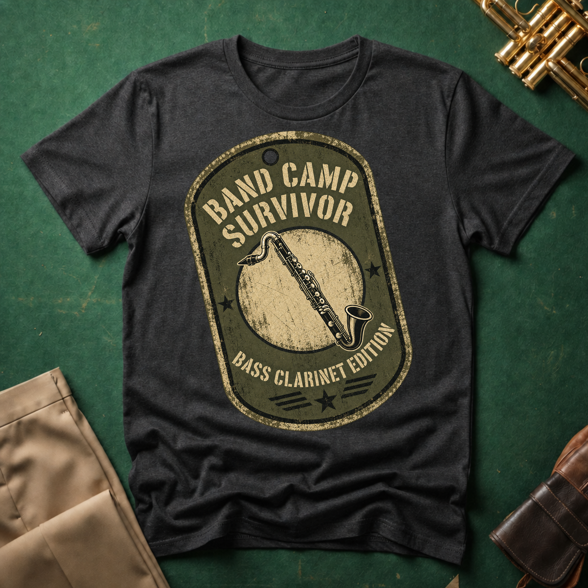 Band Camp Survivor Bass Clarinet Green Patch Edition