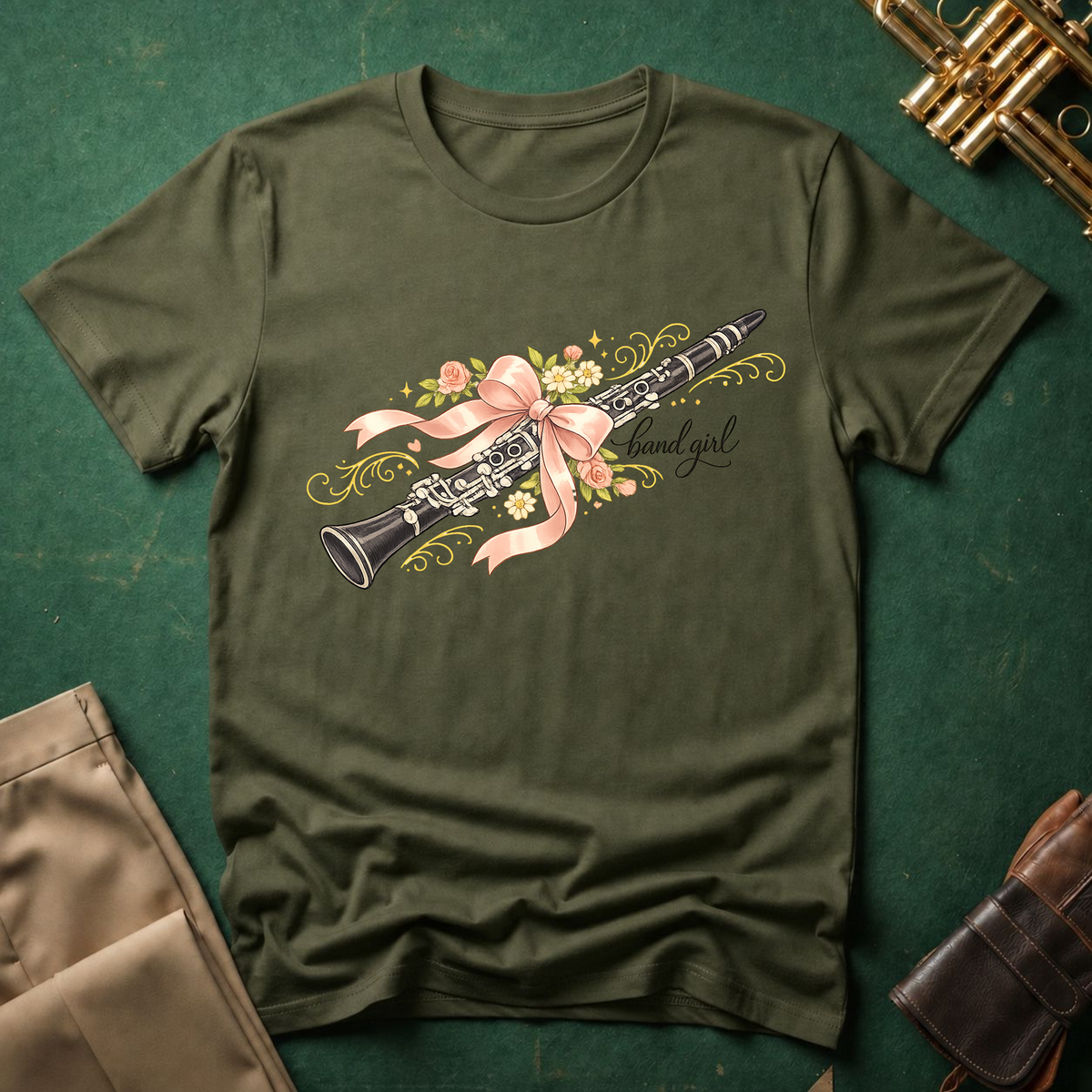 Clarinet Coquette Bow Band Girl T-shirt