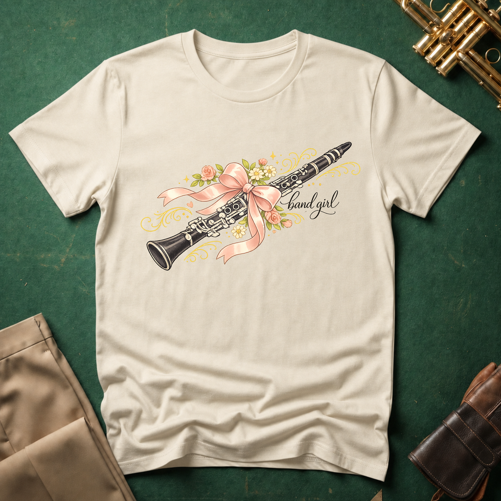Clarinet Coquette Bow Band Girl T-shirt
