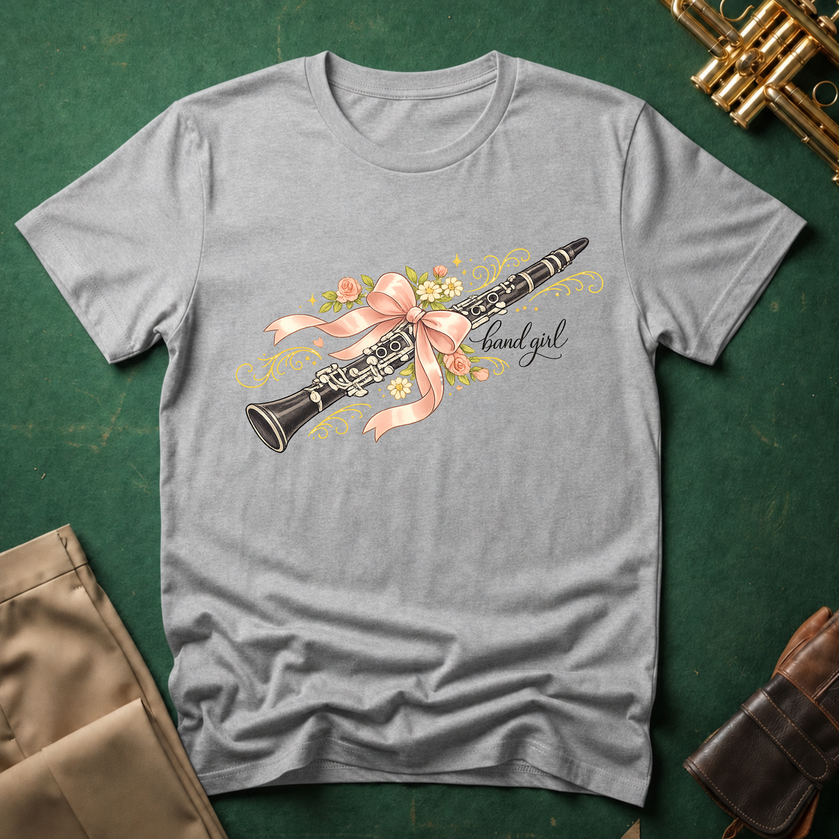 Clarinet Coquette Bow Band Girl T-shirt