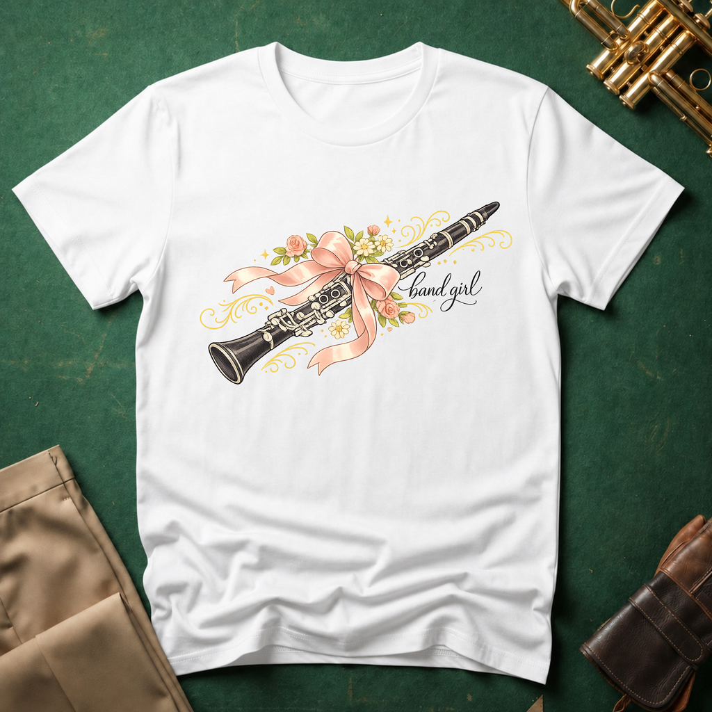 Clarinet Coquette Bow Band Girl T-shirt