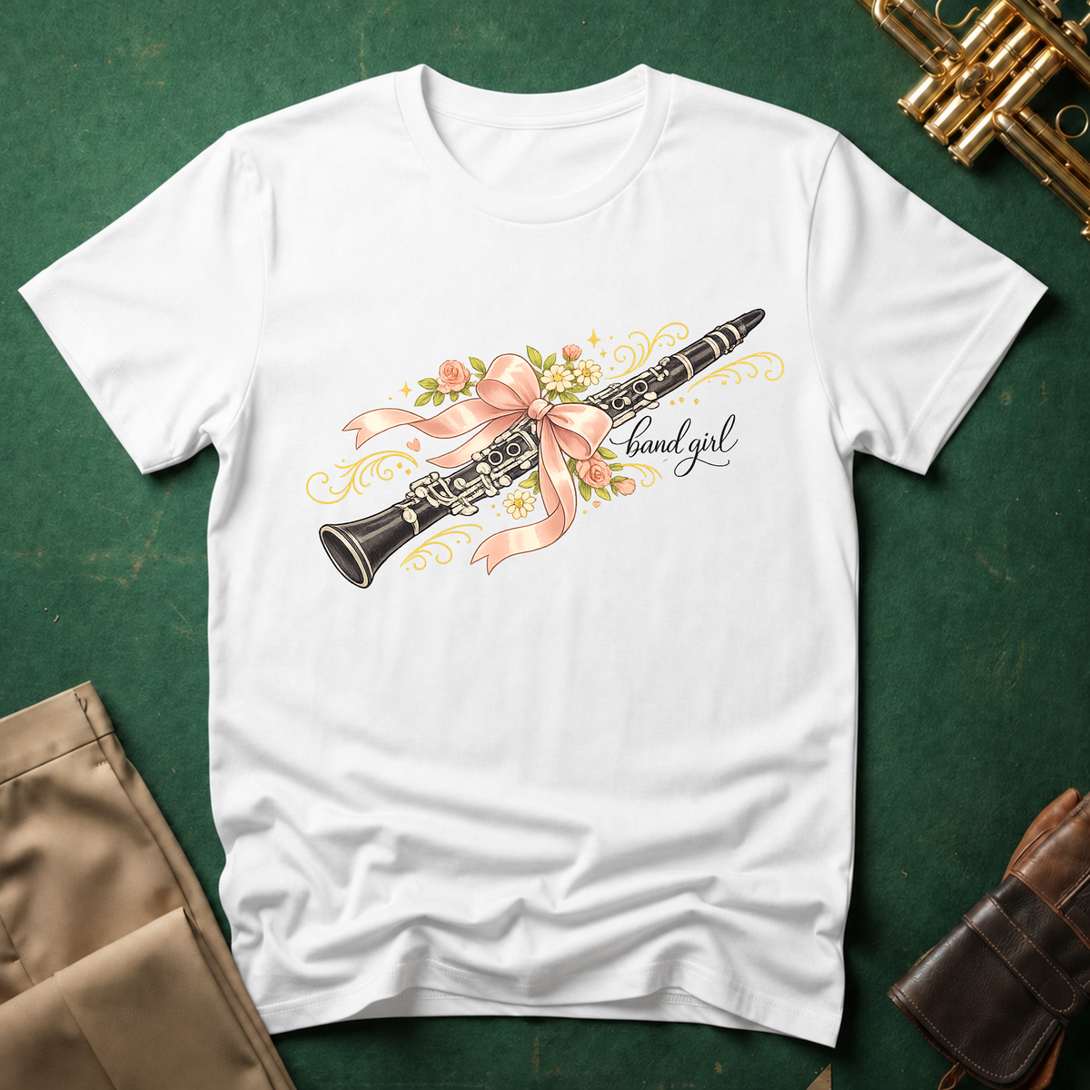 Clarinet Coquette Bow Band Girl T-shirt