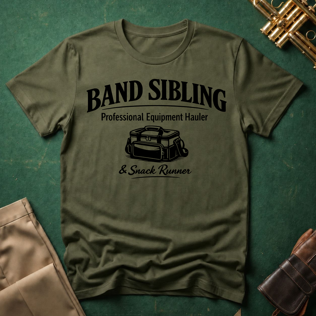 Band Sibling Professional Equipment Hauler and Snack Runner T-shirt