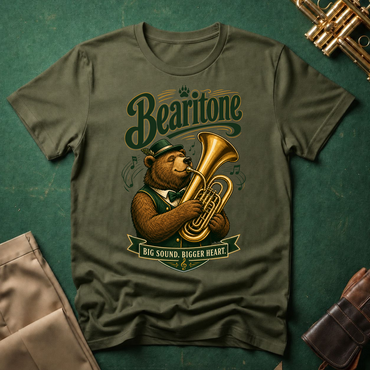 Bearitone Big Sound, Bigger Heart Baritone T-shirt