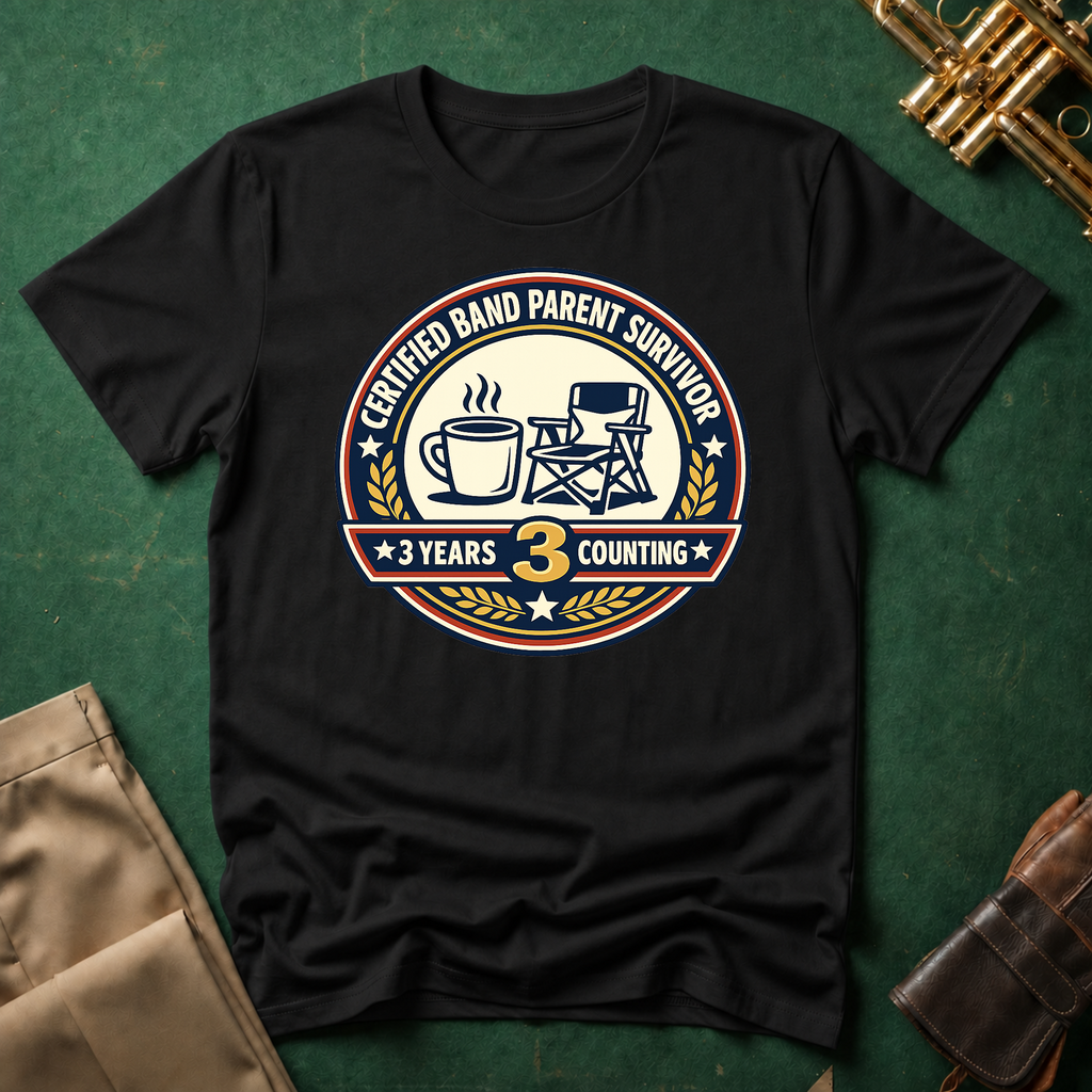 Certified Band Parent Survivor 3 Years T-shirt