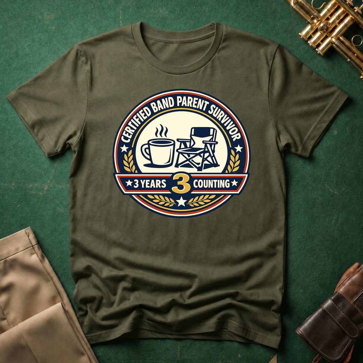 Certified Band Parent Survivor 3 Years T-shirt