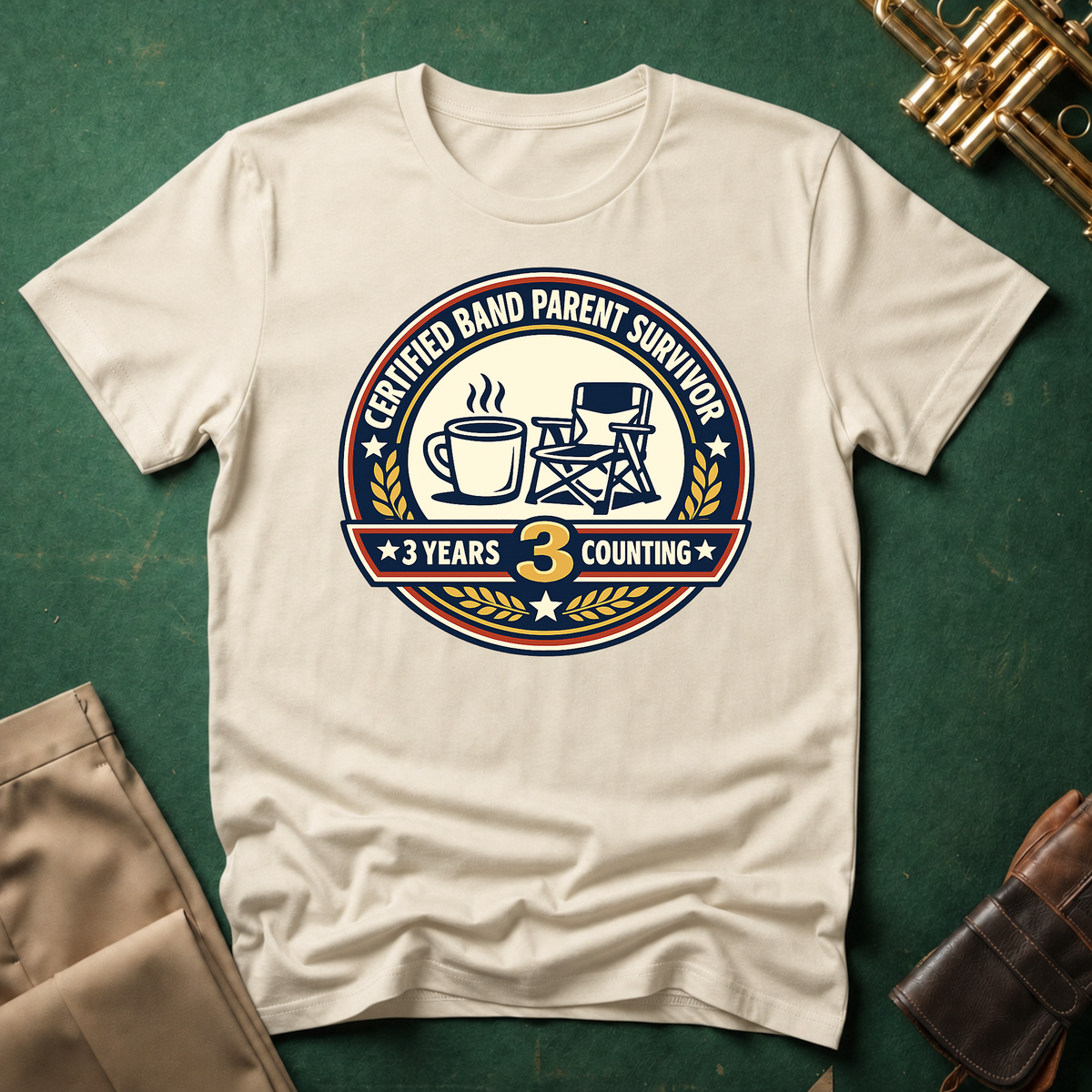Certified Band Parent Survivor 3 Years T-shirt