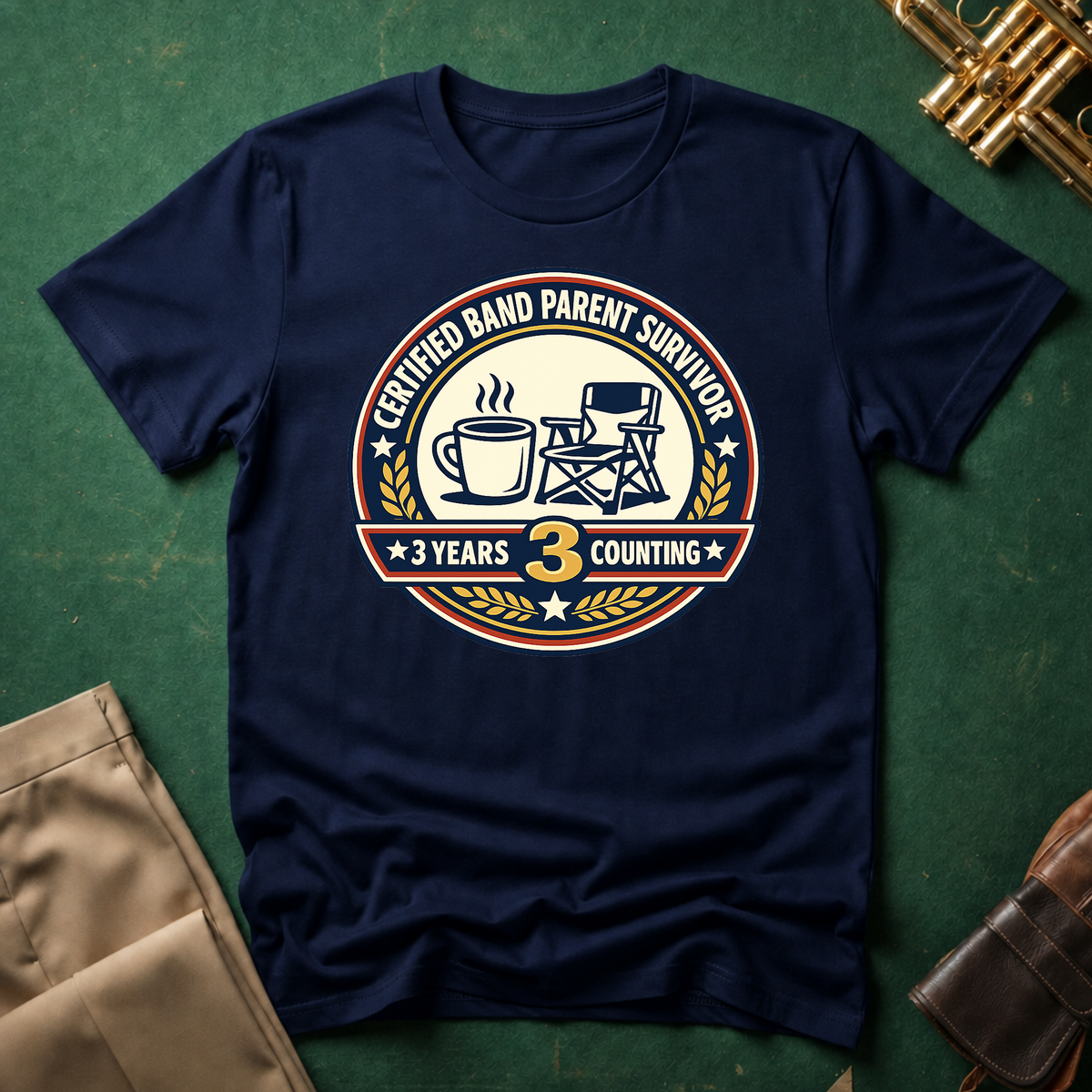 Certified Band Parent Survivor 3 Years T-shirt