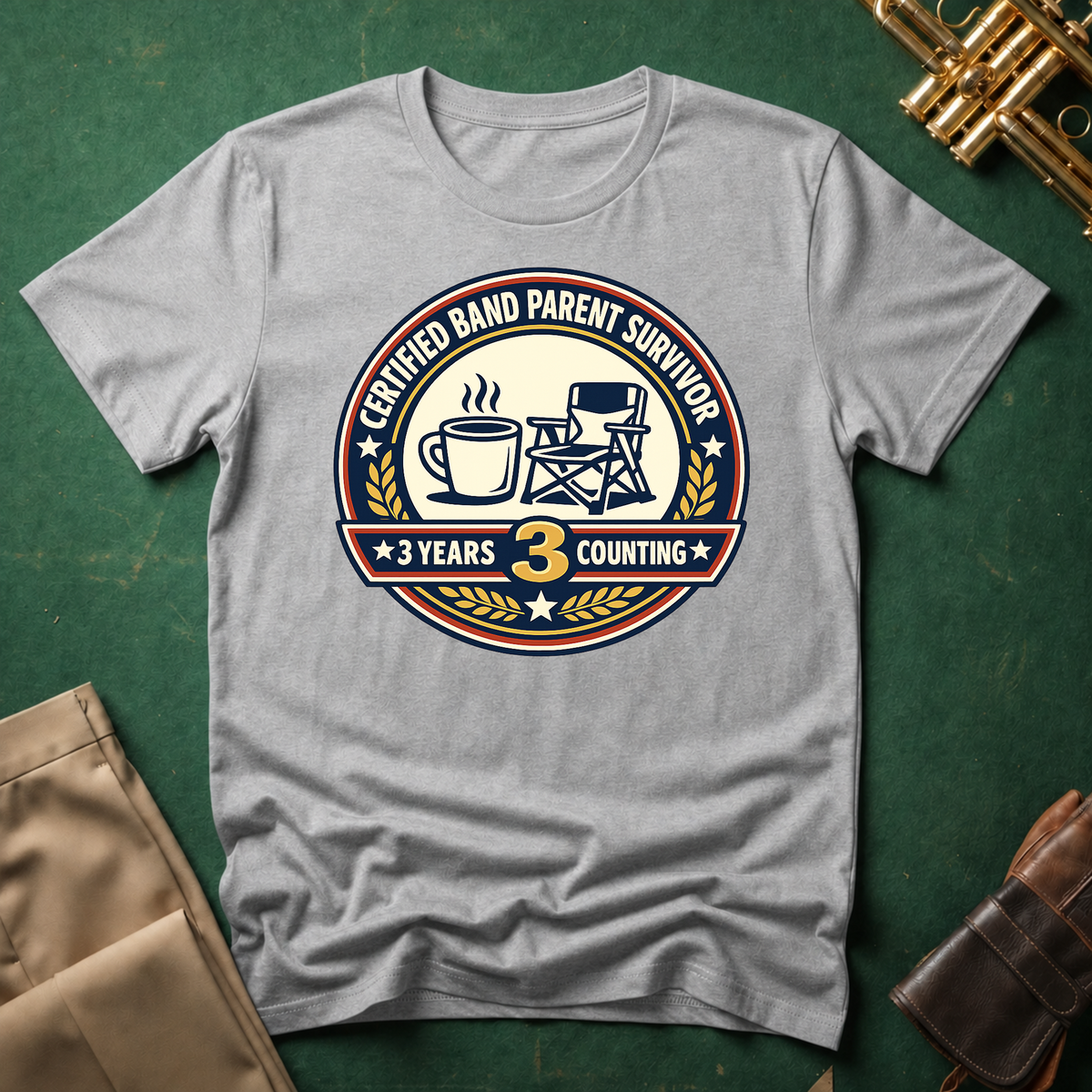 Certified Band Parent Survivor 3 Years T-shirt
