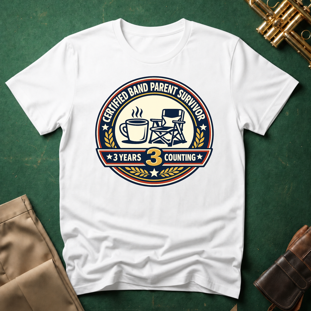 Certified Band Parent Survivor 3 Years T-shirt