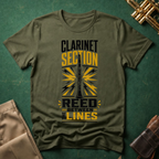Clarinet Section Reed Between the Lines T-shirt