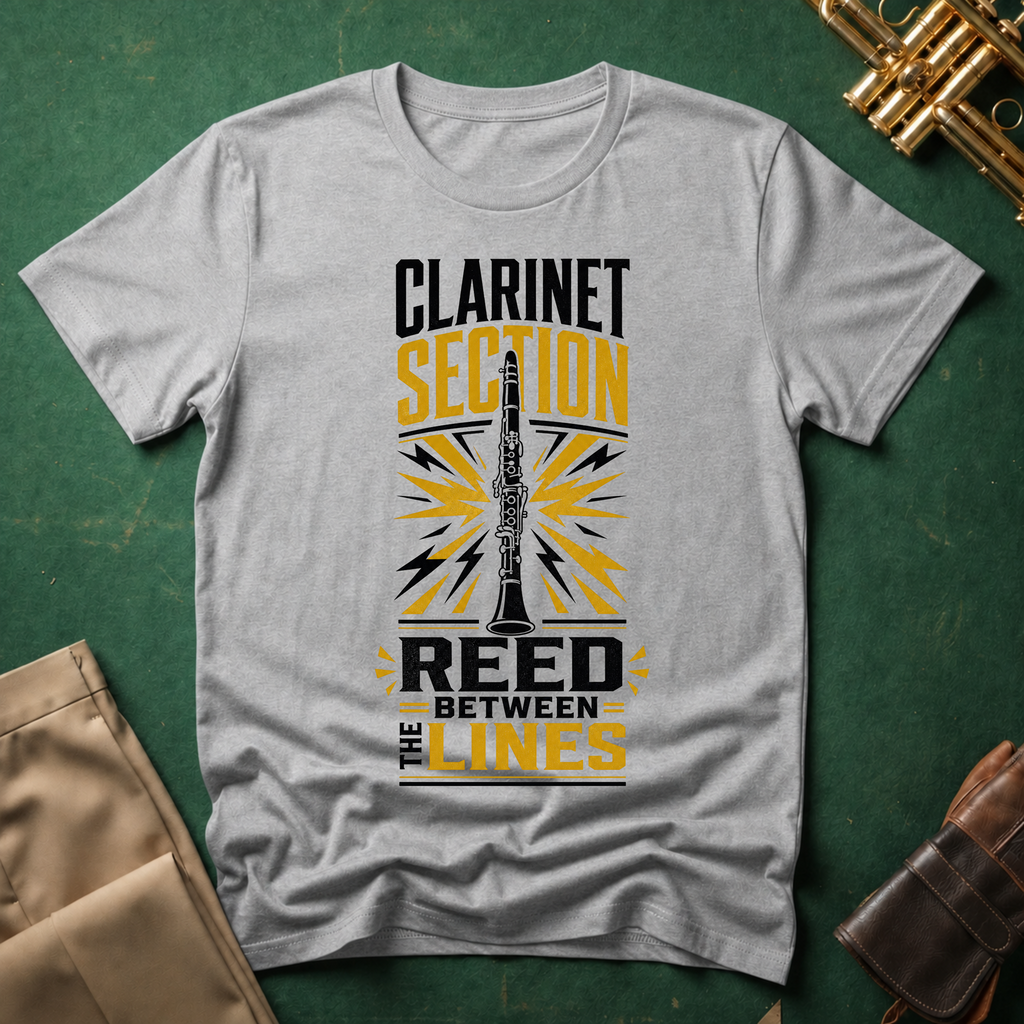 Clarinet Section Reed Between the Lines T-shirt