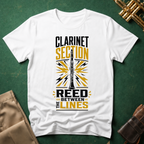 Clarinet Section Reed Between the Lines T-shirt