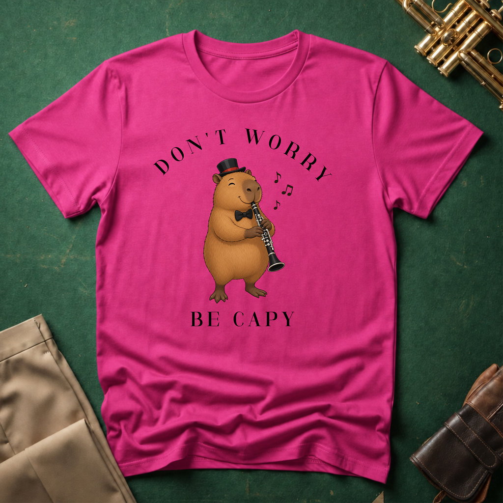 Don't Worry Be Capy Clarinet T-shirt